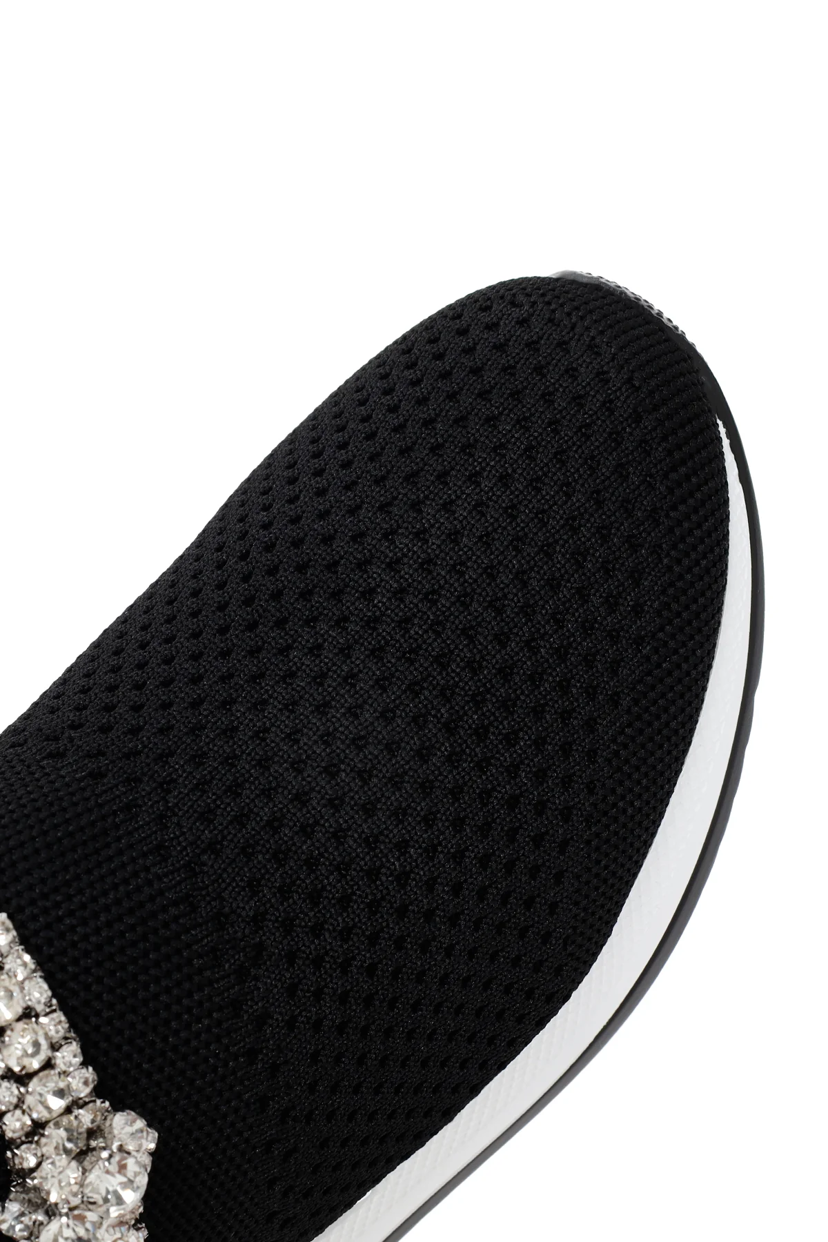 Derimod Zero Kadın Siyah Kalın Tabanlı Taş Detaylı Sneaker - Image 9
