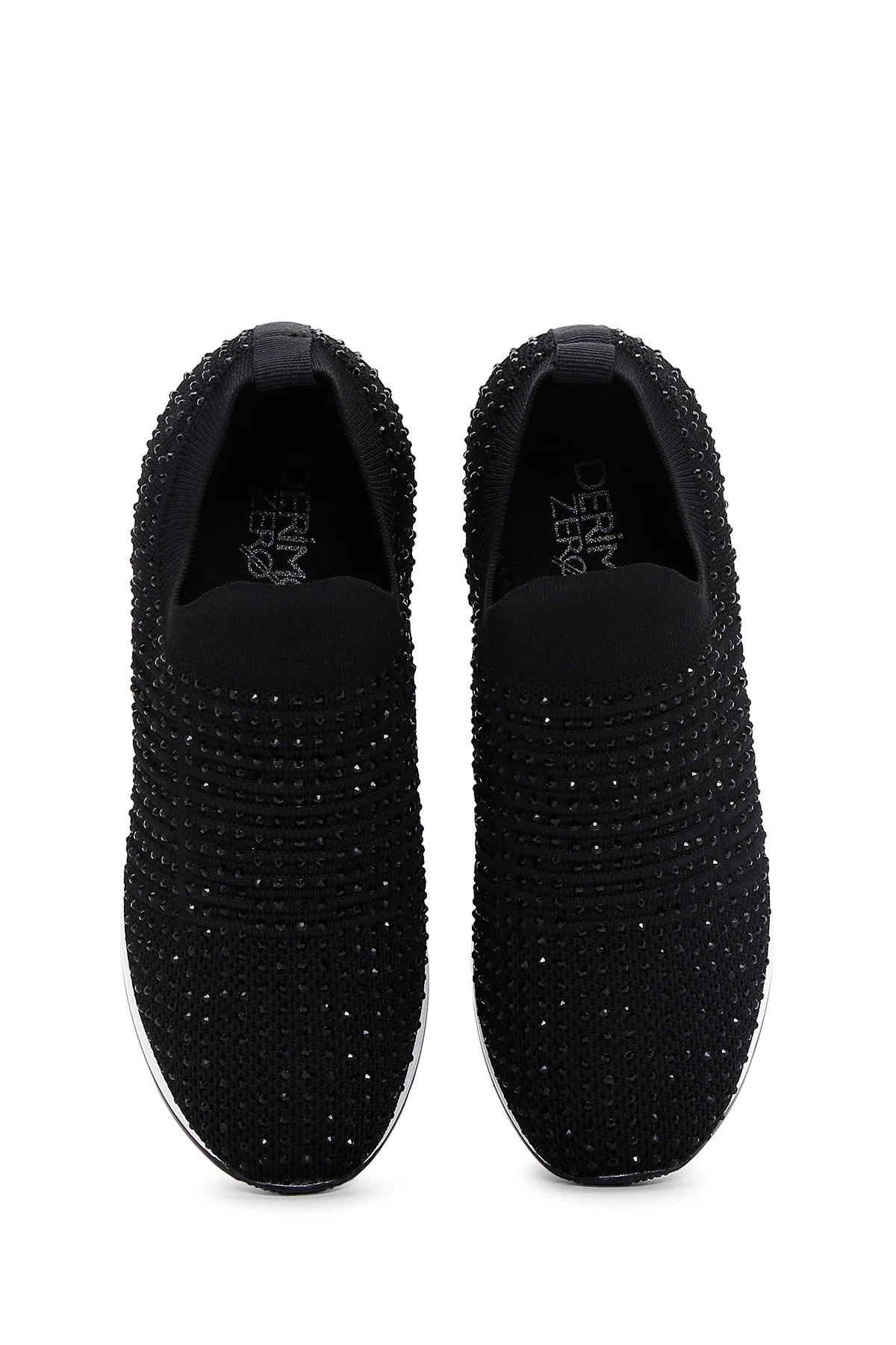 Derimod Zero Kadın Siyah Kalın Tabanlı Taşlı Sneaker - Image 6