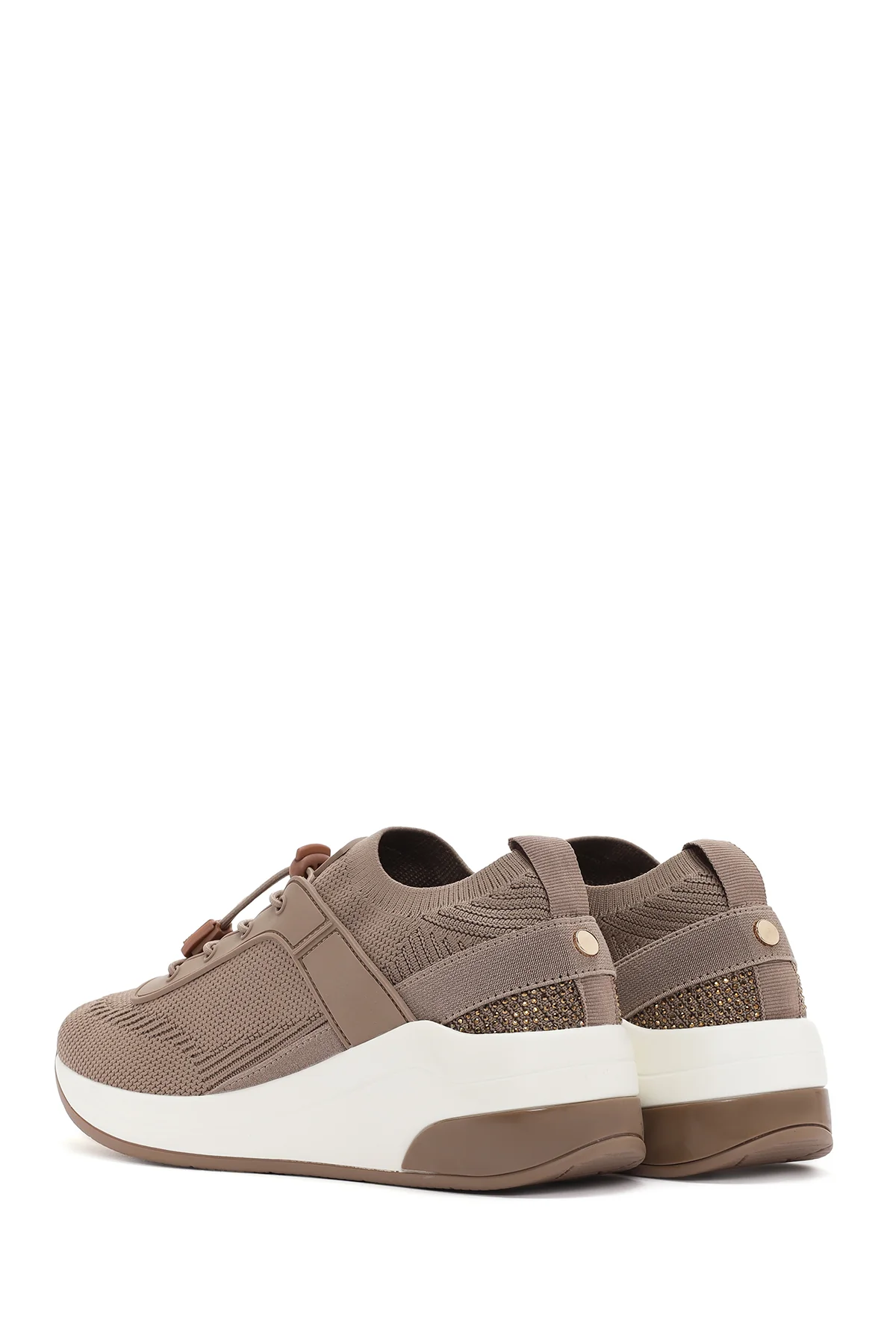 Derimod Zero Kadın Vizon Kalın Tabanlı Bağcıklı Sneaker - Image 5