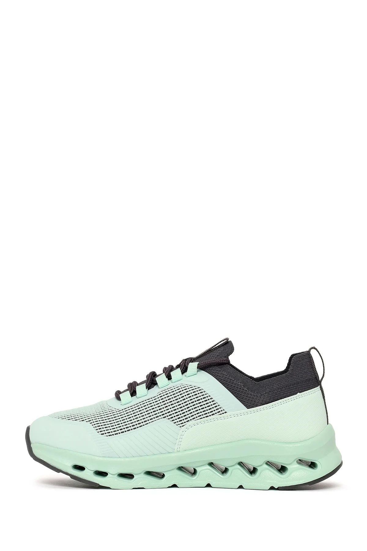 Derimod Zero Kadın Yeşil Kalın Tabanlı Bağcıklı Kumaş Sneaker - Image 4