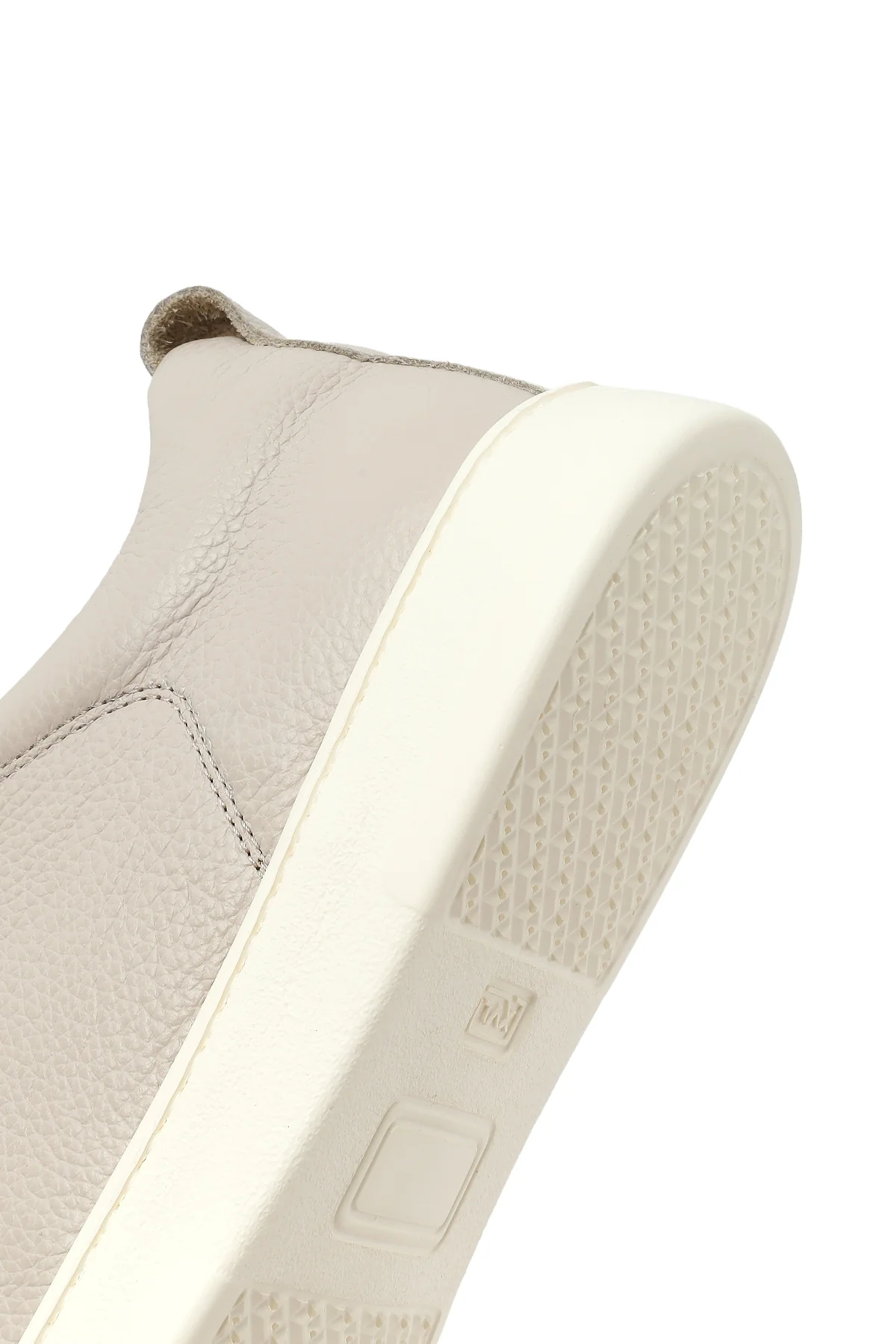Erkek Açık Gri Deri Sneaker - Image 8