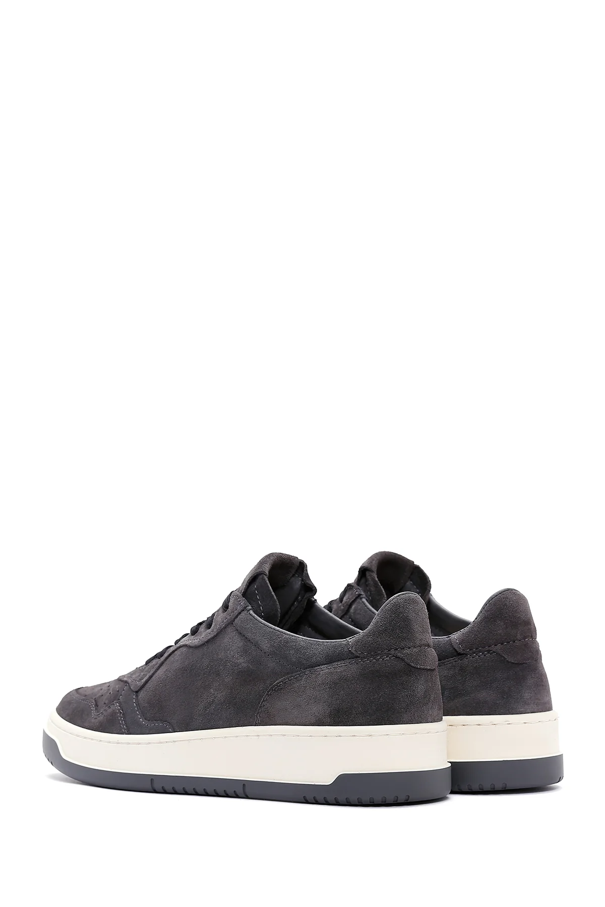 Erkek Antrasit Süet Deri Sneaker - Image 5