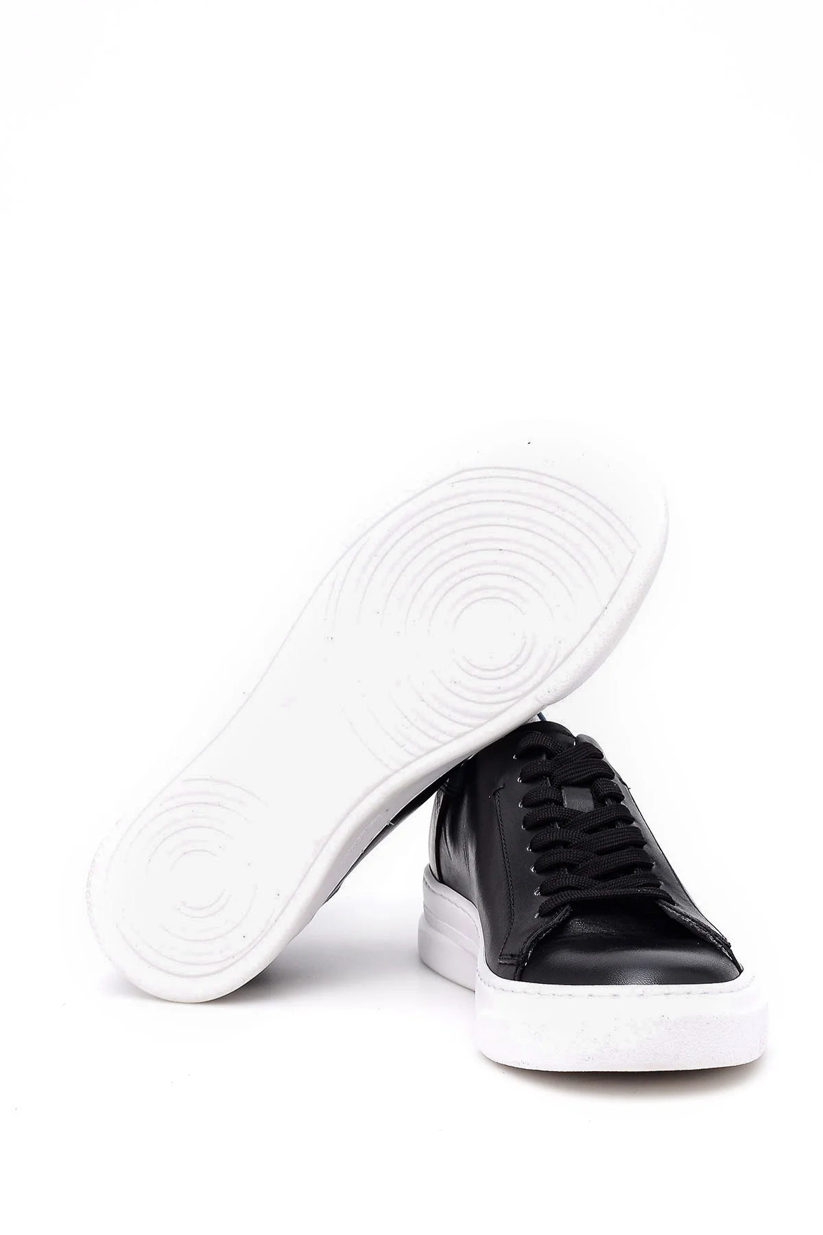 Erkek Arka Detaylı Deri Sneaker - Image 4