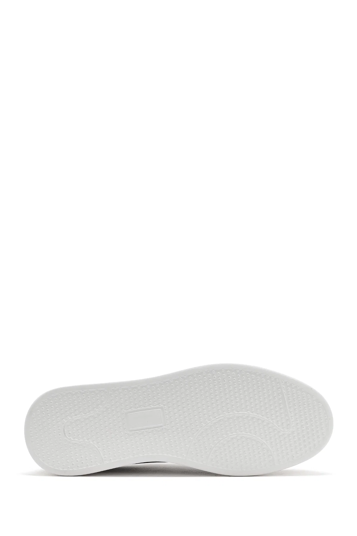 Erkek Bej Bağcıklı Deri Sneaker - Image 4