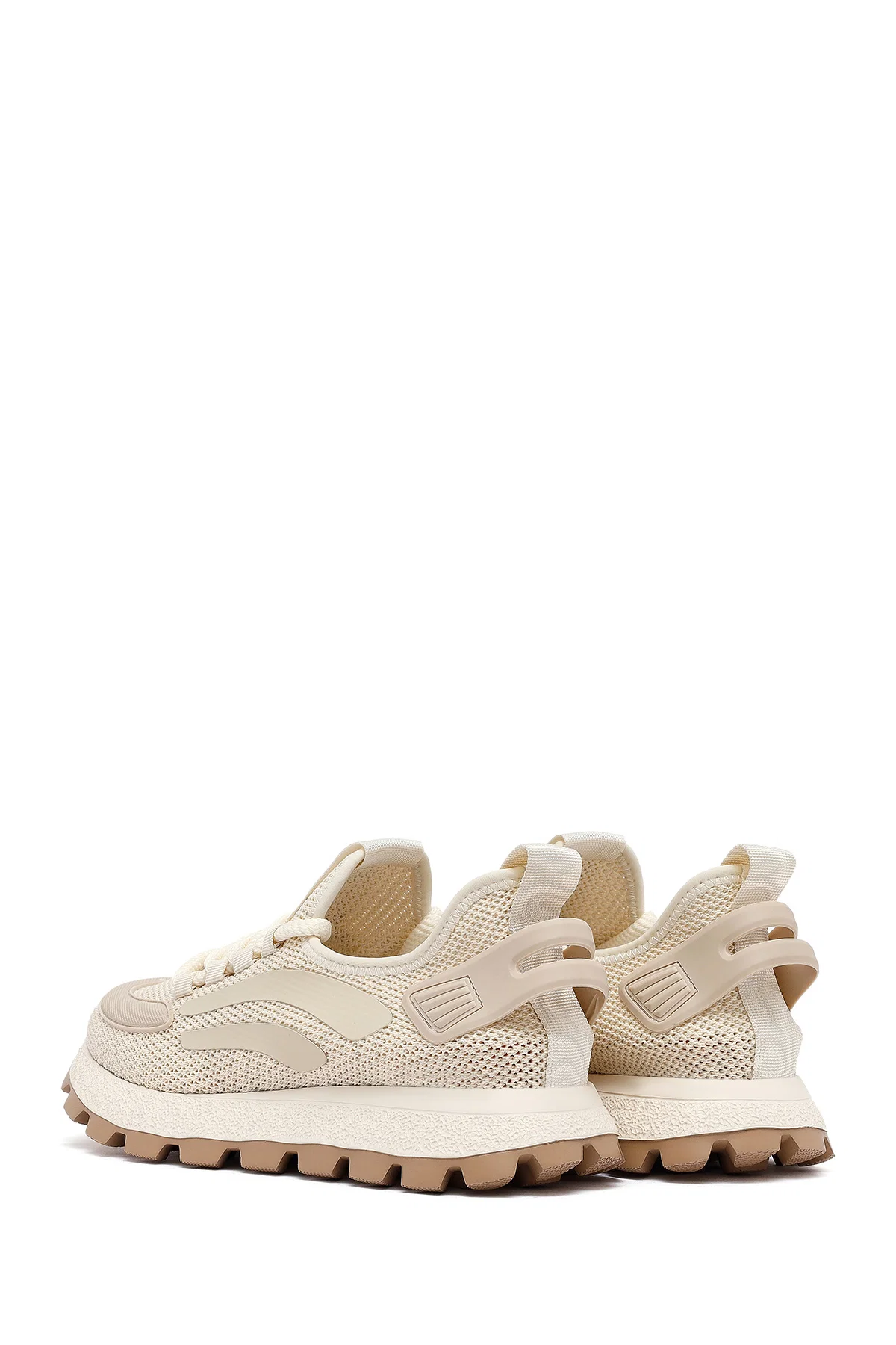 Derimod Zero Erkek Bej Bağcıklı Kalın Tabanlı Kumaş Sneaker - Image 5
