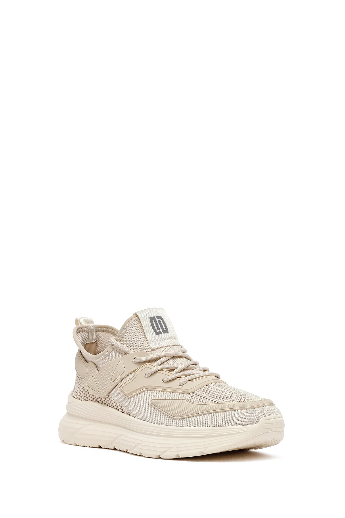 Derimod Zero Erkek Bej Bağcıklı Kalın Tabanlı Kumaş Sneaker - Image 6