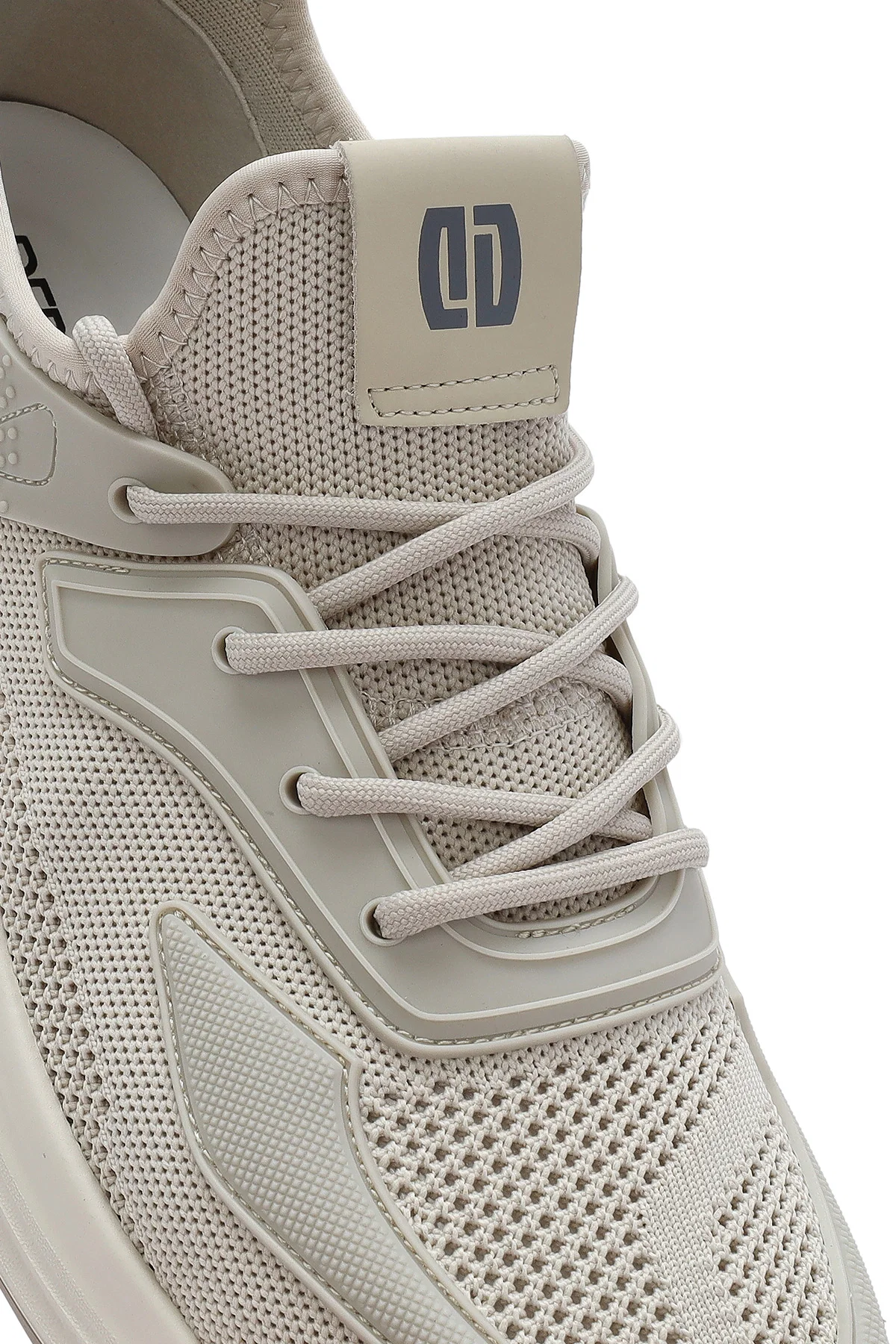 Erkek Bej Bağcıklı Kalın Tabanlı Sneaker - Image 8