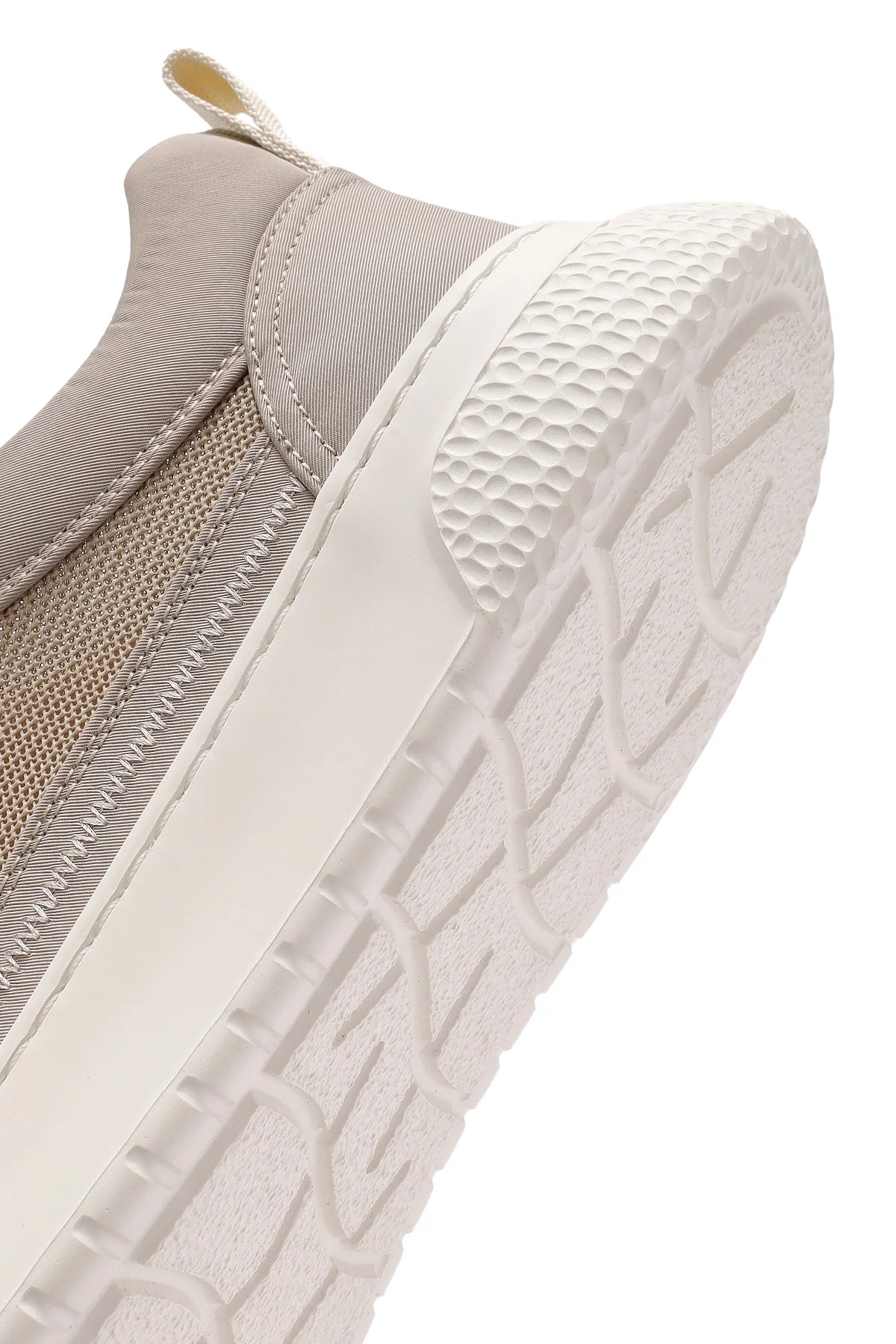 Erkek Bej Bağcıklı Kalın Tabanlı Sneaker - Image 8