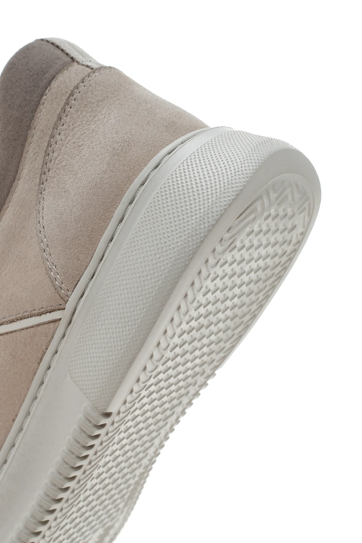 Erkek Bej Bağcıklı Nubuk Deri Sneaker - Image 8