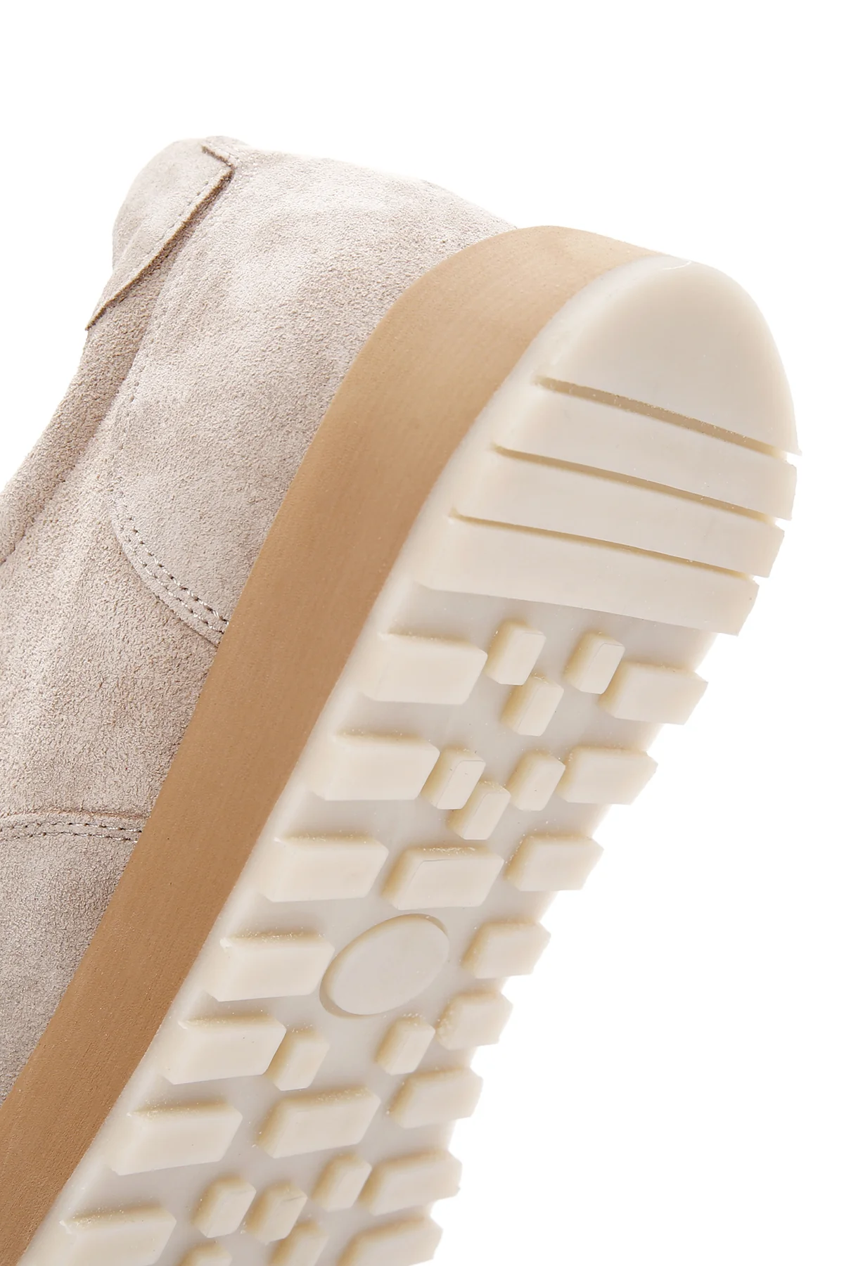 Erkek Bej Bağcıklı Süet Deri Casual Sneaker - Image 10
