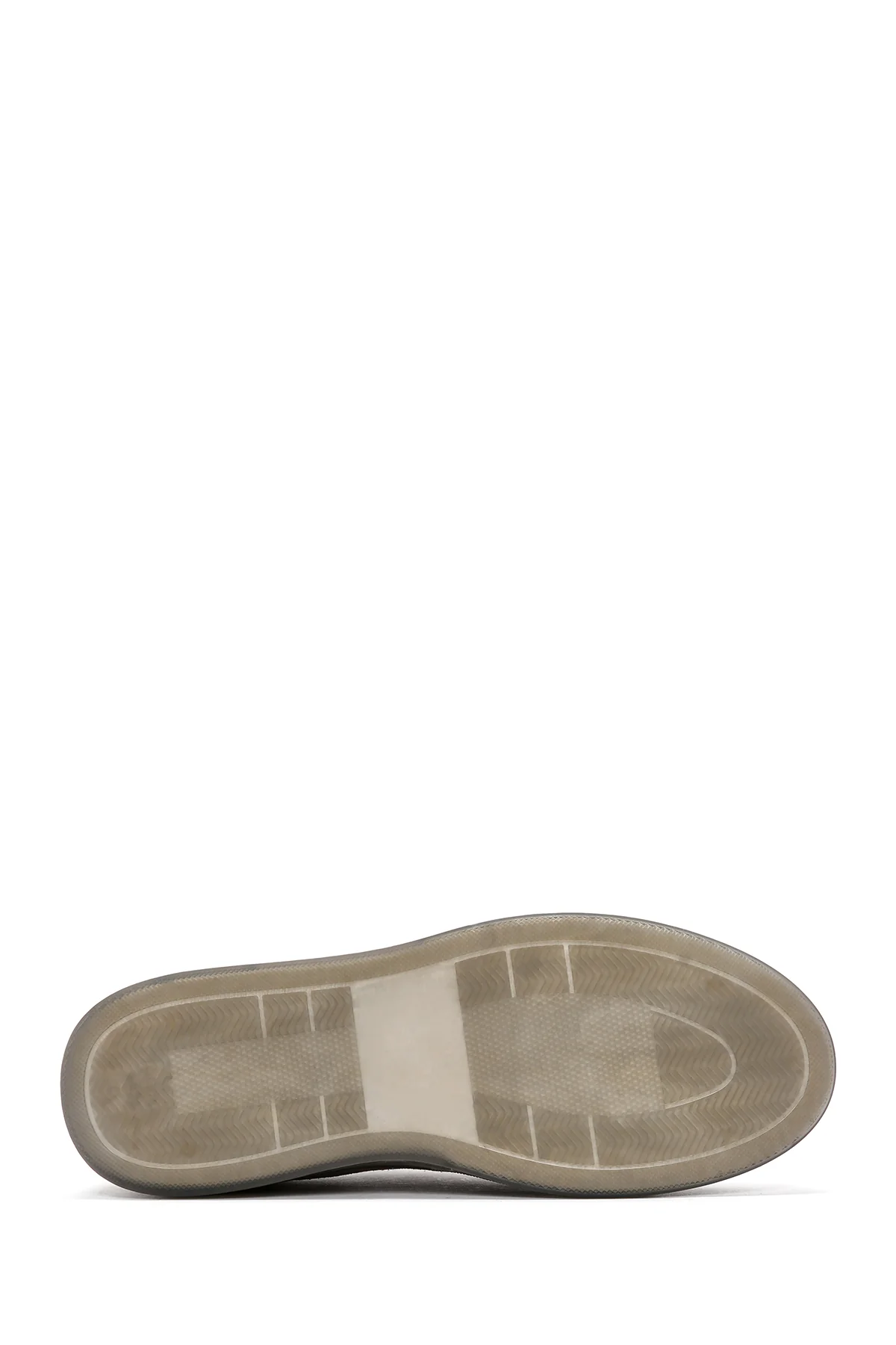Erkek Bej Bağcıklı Süet Deri Sneaker - Image 4