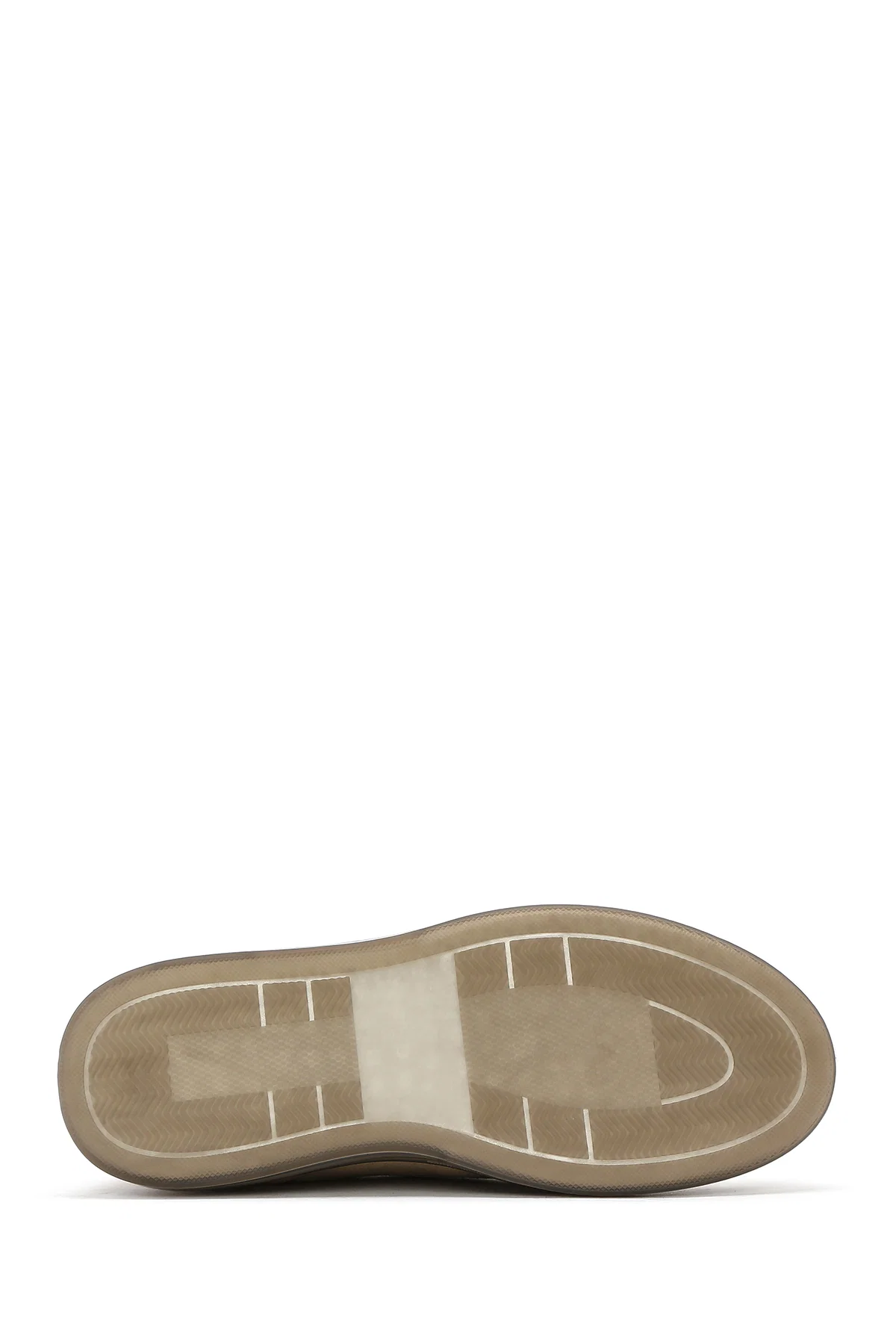 Erkek Bej Bağcıklı Süet Deri Sneaker - Image 4