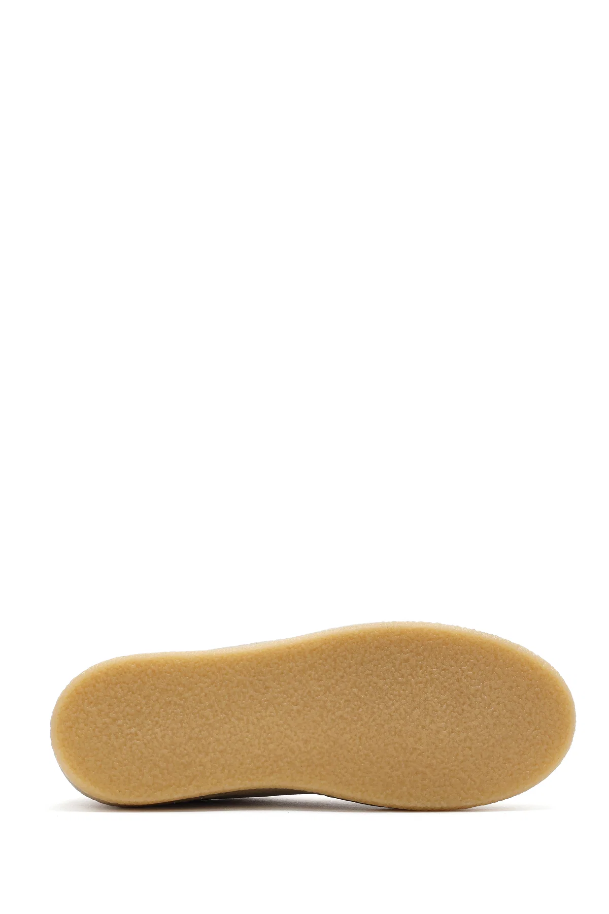 Erkek Bej Bağcıklı Süet Deri Sneaker - Image 4