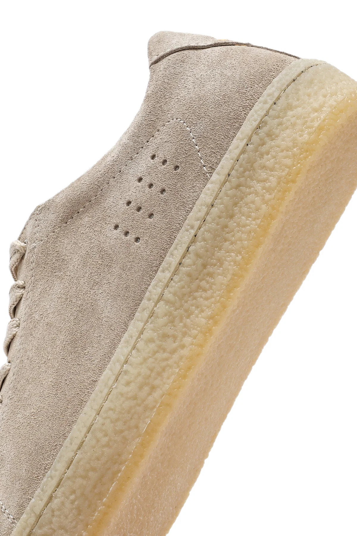 Erkek Bej Bağcıklı Süet Deri Sneaker - Image 9