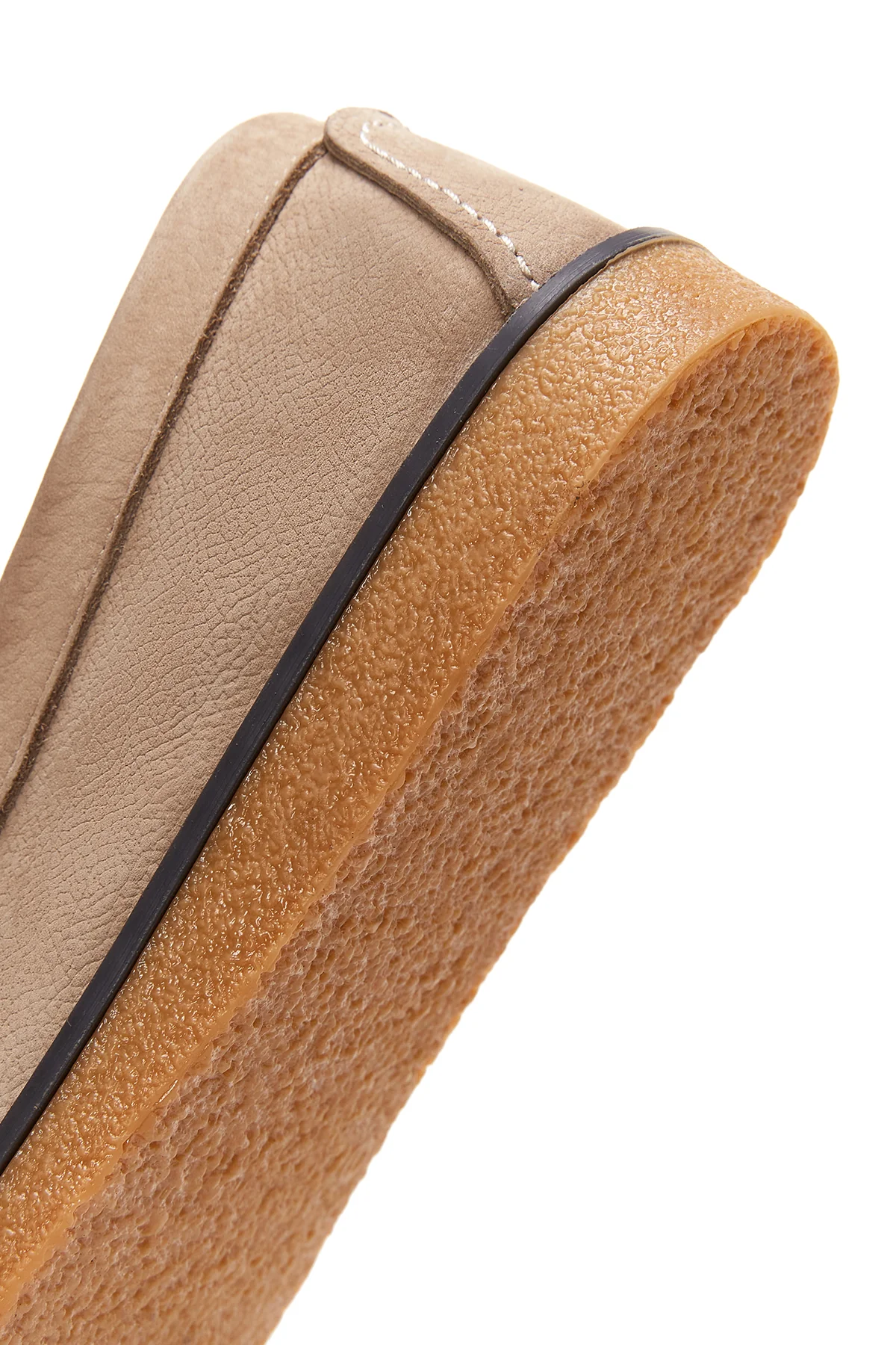 Erkek Bej Deri Casual Loafer - Image 8