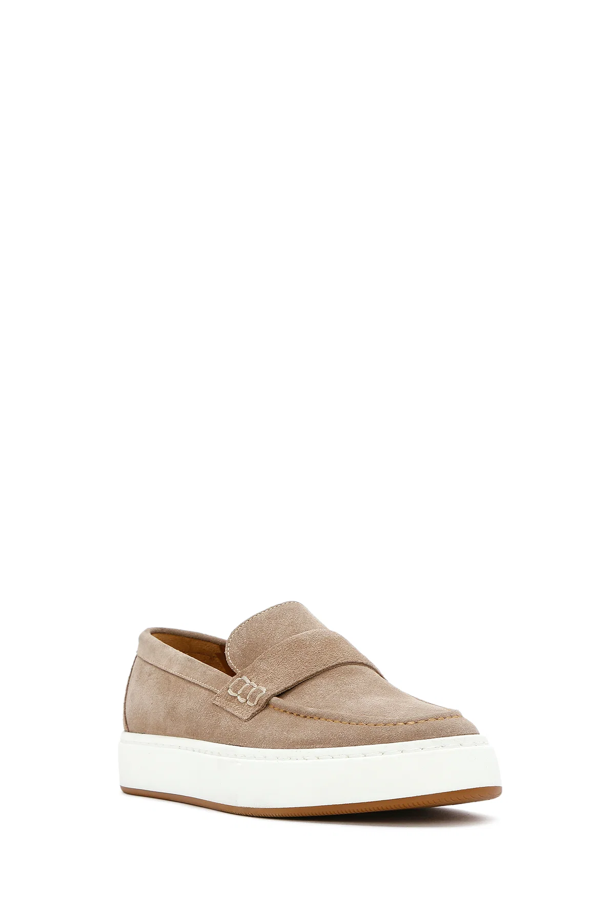 Erkek Bej Deri Loafer - Image 6