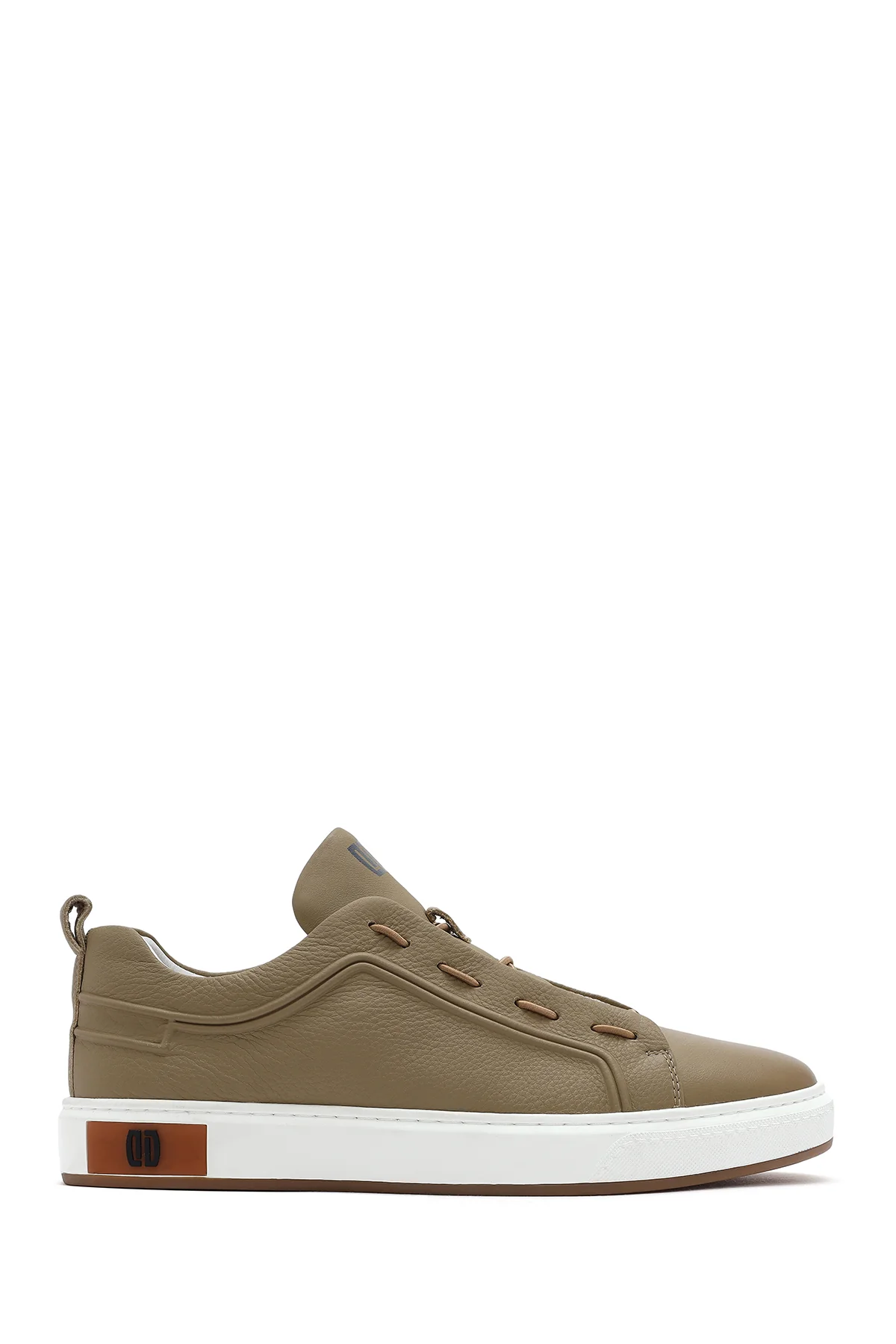 Erkek Bej Deri Sneaker