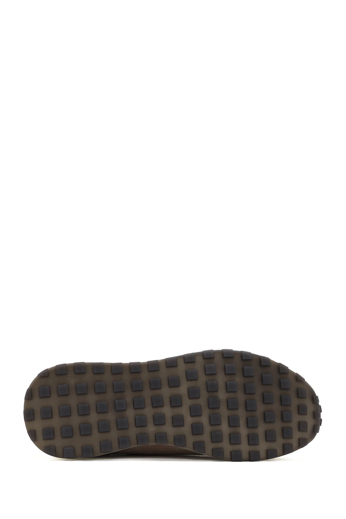 Erkek Bej Kalın Tabanlı Bağcıklı Deri Casual Sneaker - Image 4