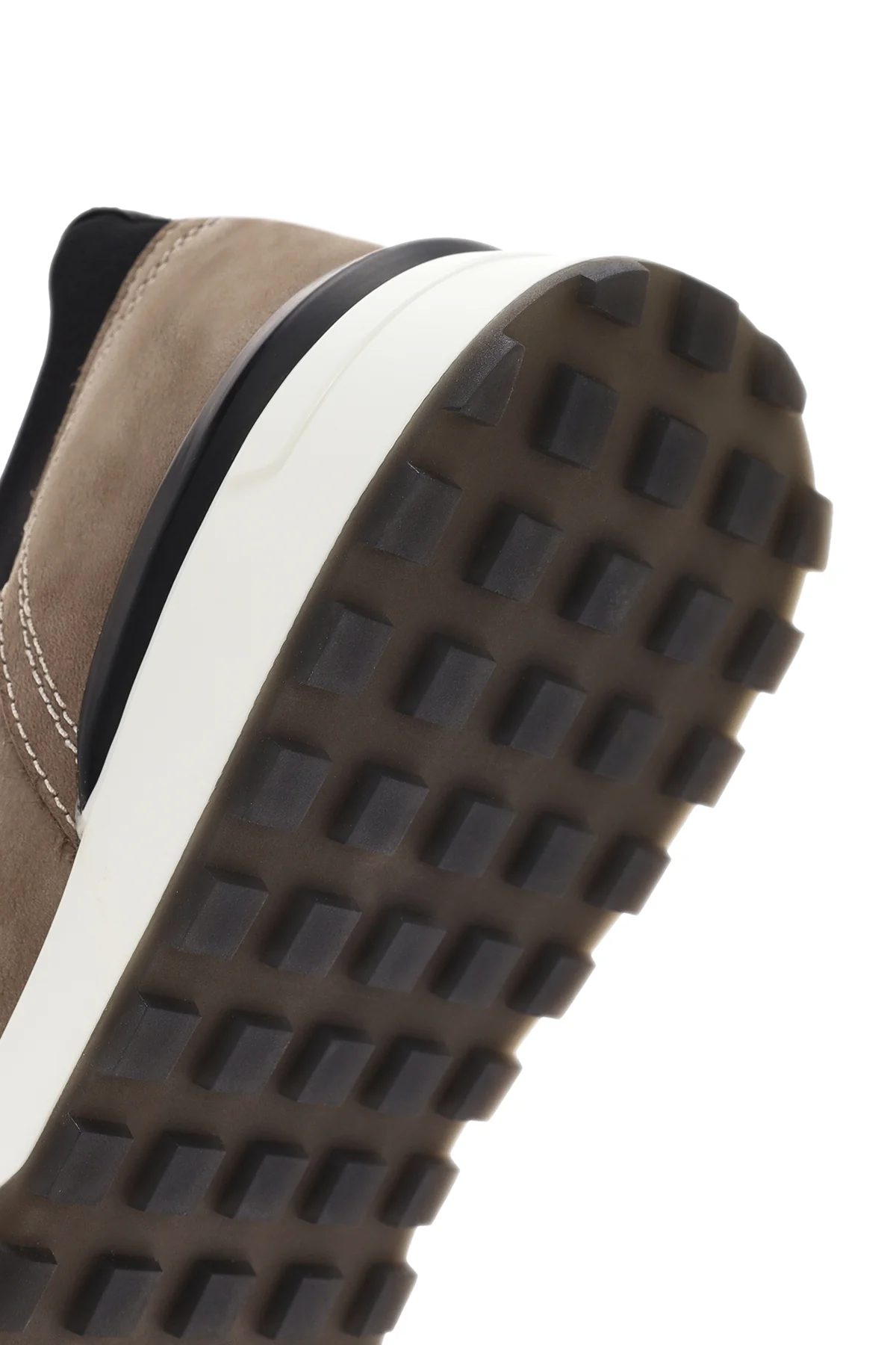 Erkek Bej Kalın Tabanlı Bağcıklı Deri Casual Sneaker - Image 8