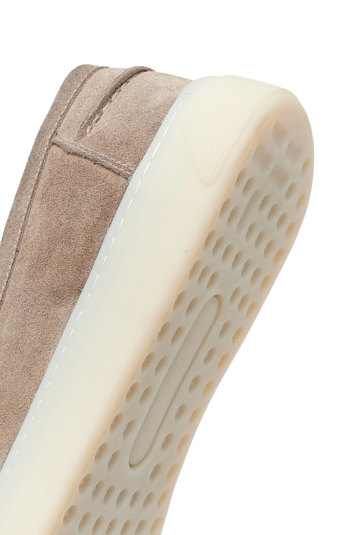 Erkek Bej Kalın Tabanlı Süet Deri Loafer - Image 8