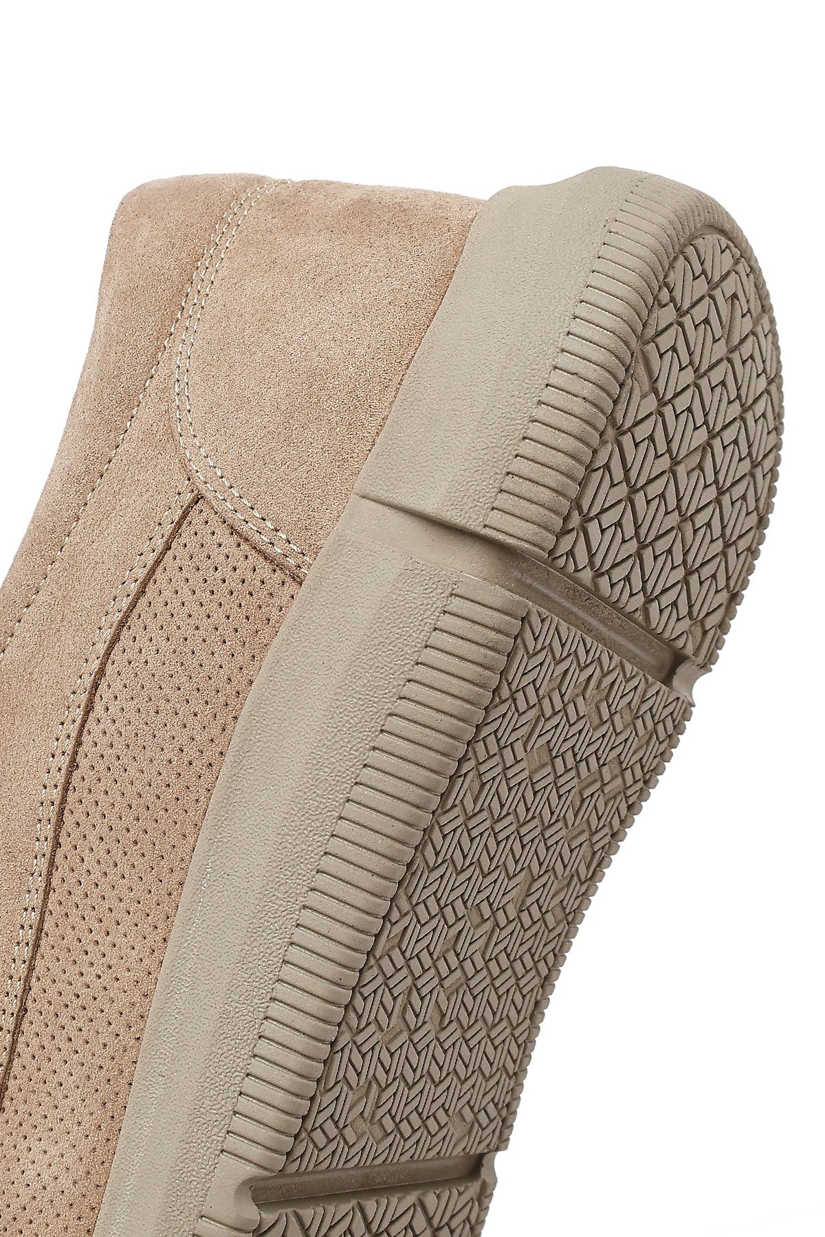 Erkek Bej Nubuk Deri Casual Loafer - Image 8