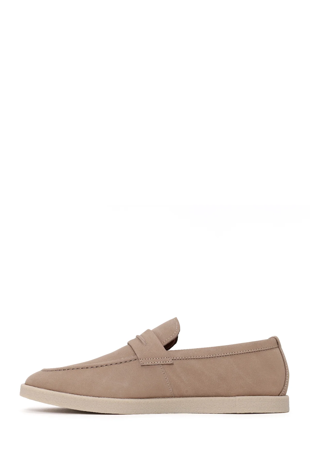Erkek Bej Nubuk Deri Loafer - Image 3