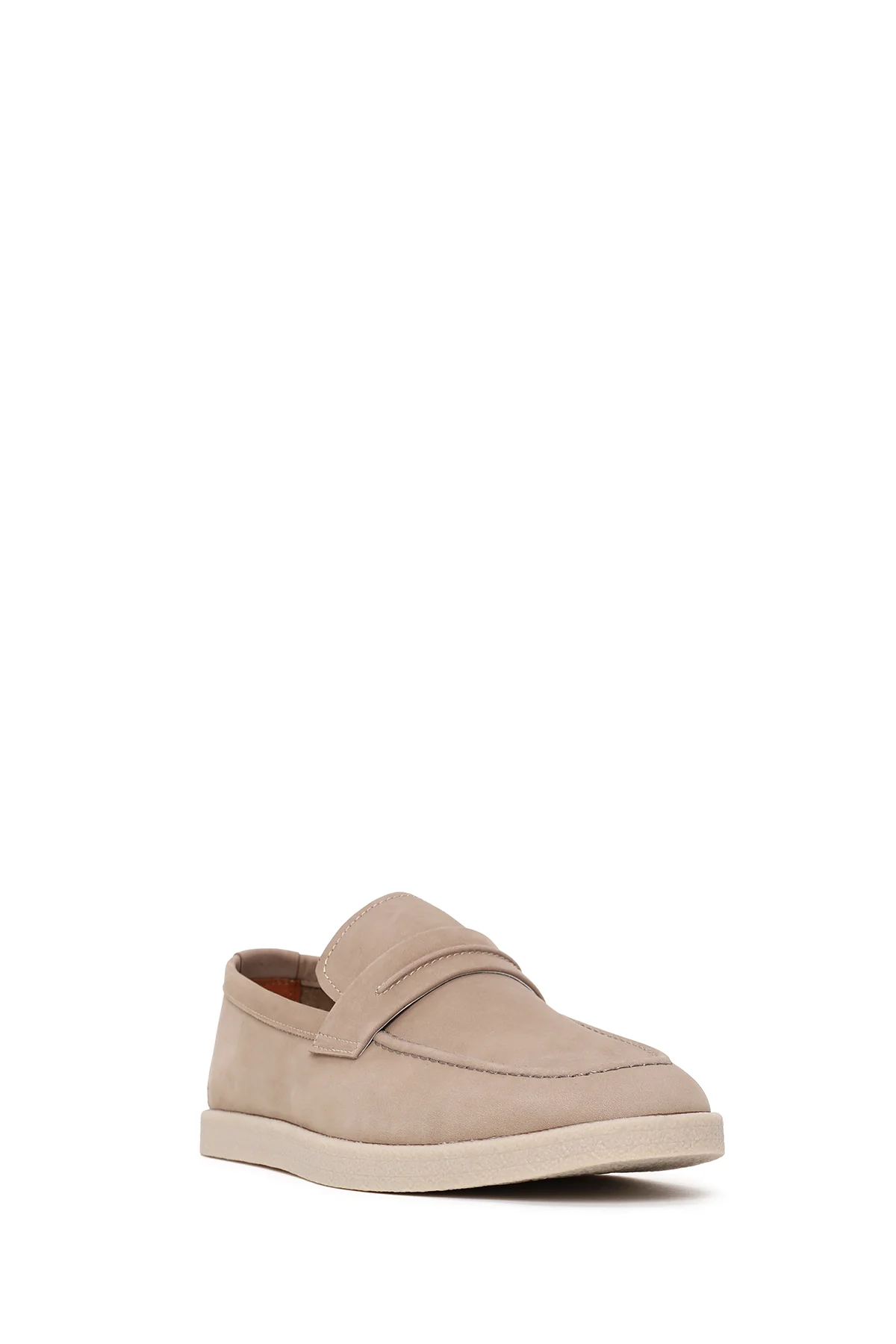 Erkek Bej Nubuk Deri Loafer - Image 7