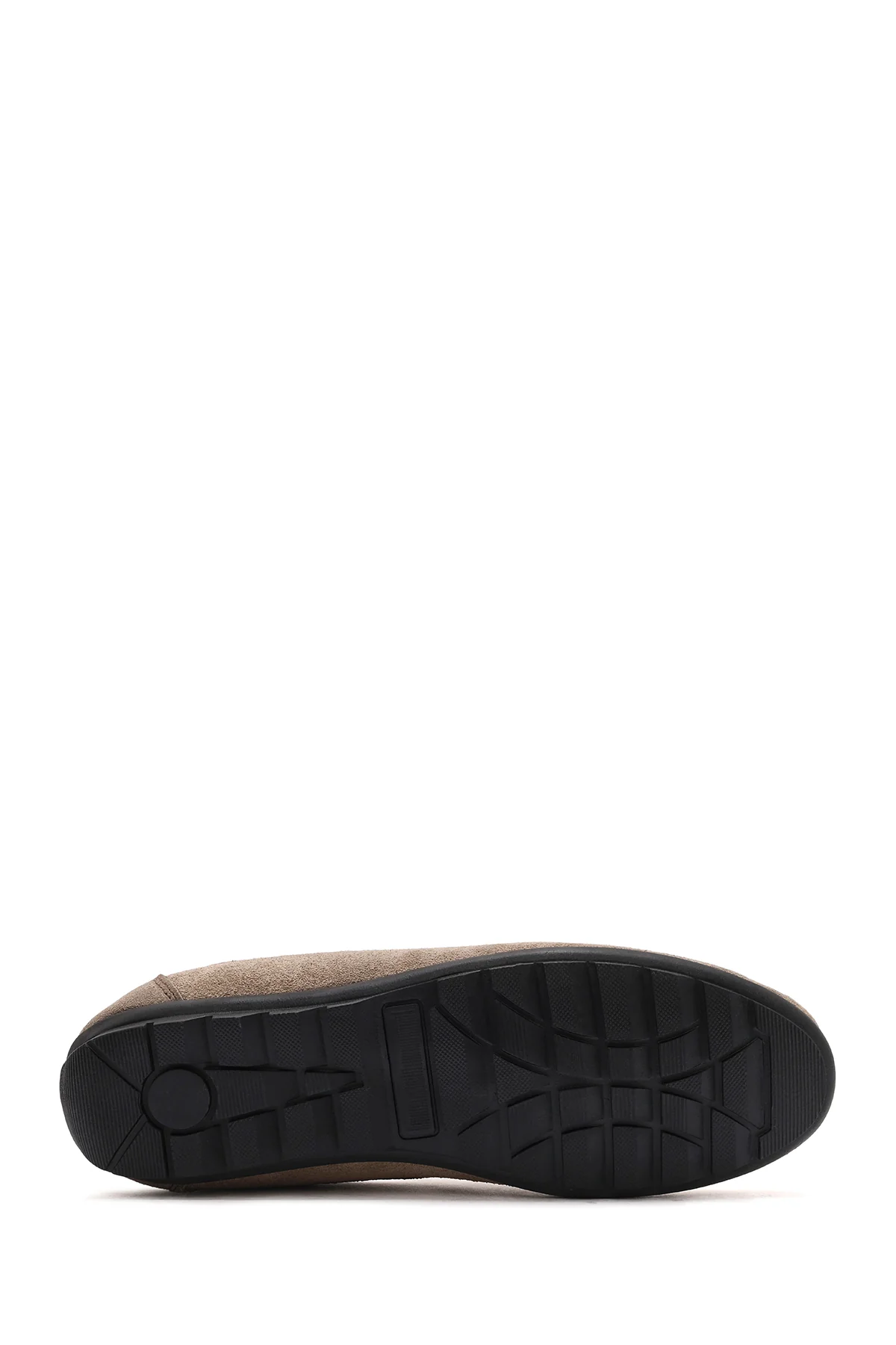 Erkek Bej Püsküllü Süet Deri Loafer - Image 5