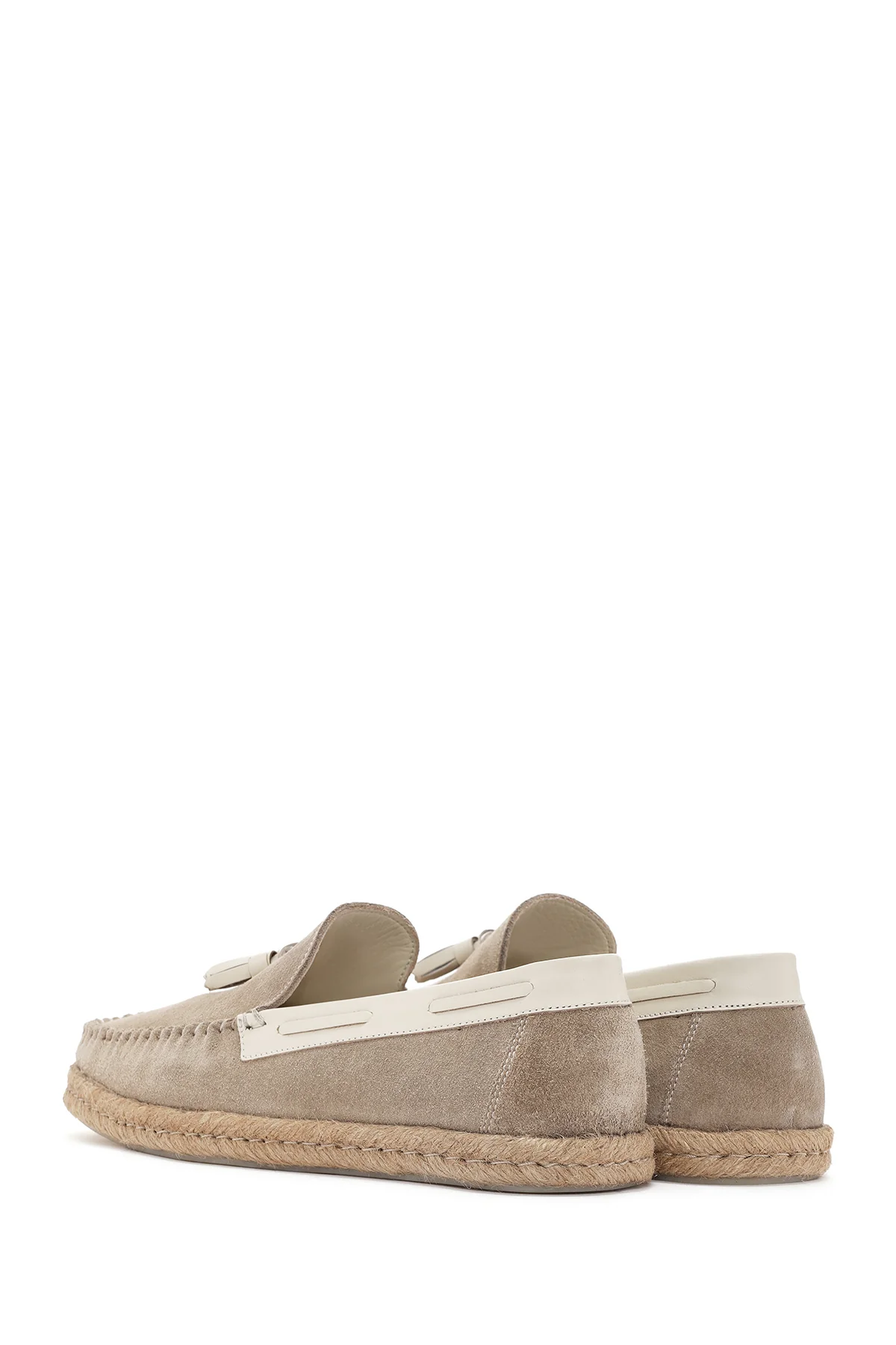 Erkek Bej Süet Deri Casual Loafer - Image 2