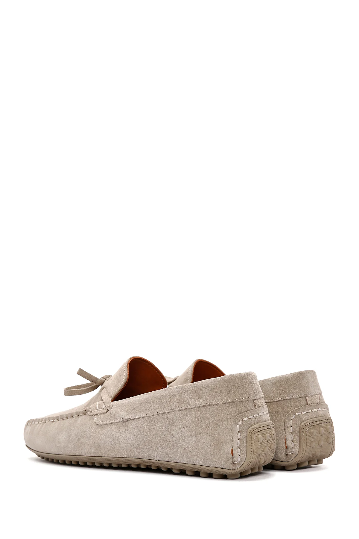 Erkek Bej Süet Deri Casual Loafer - Image 5