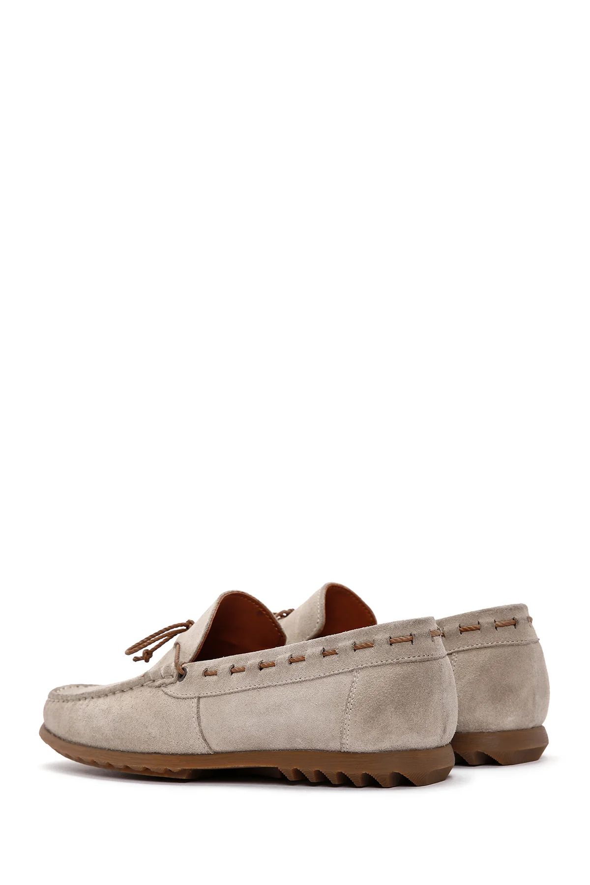 Erkek Bej Süet Deri Casual Loafer - Image 5