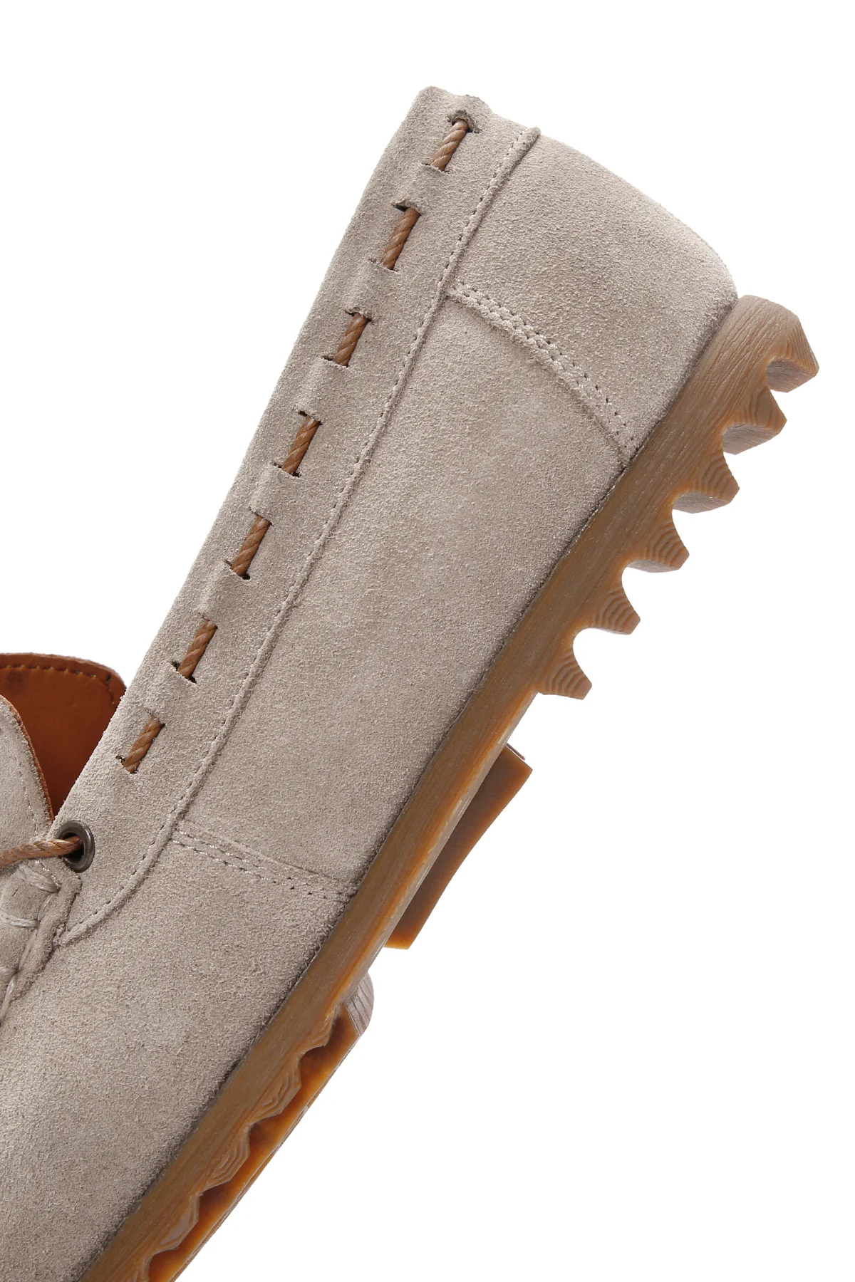 Erkek Bej Süet Deri Casual Loafer - Image 8