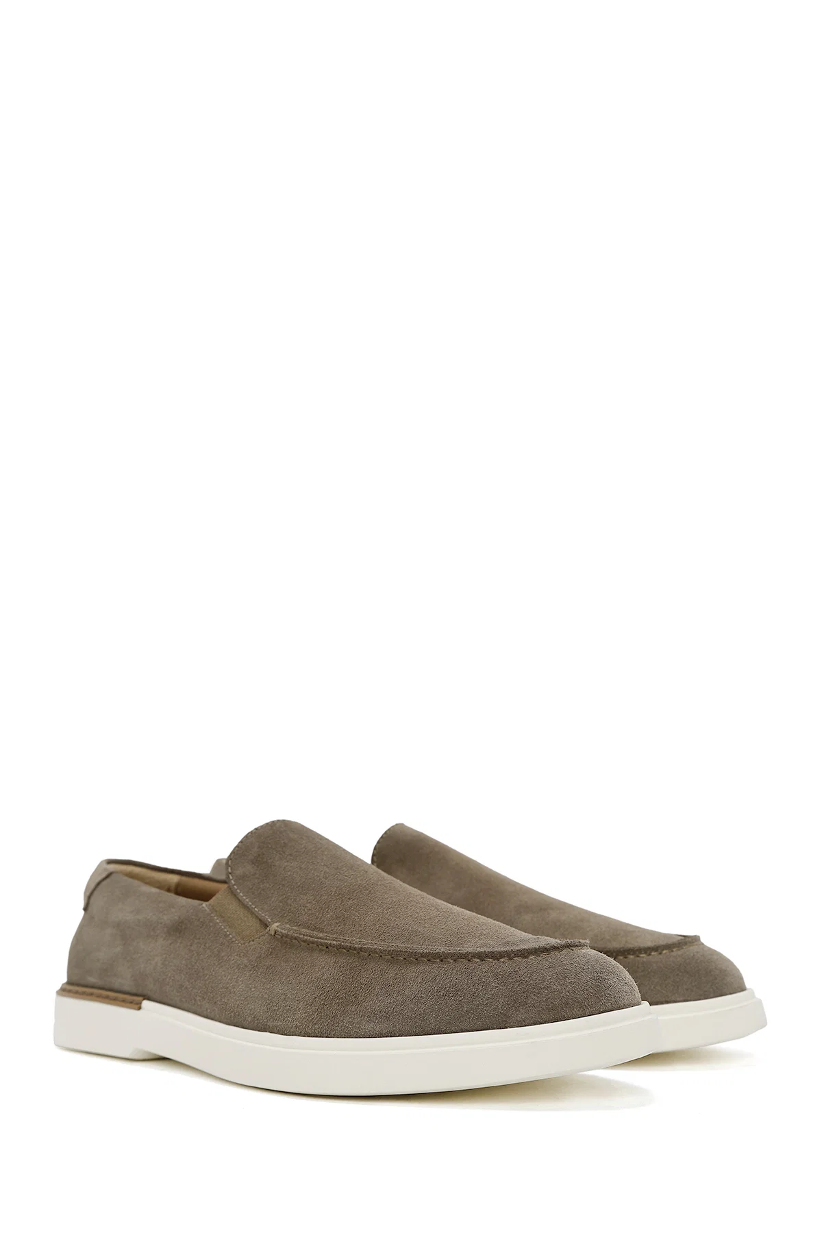 Erkek Bej Süet Deri Casual Loafer - Image 3