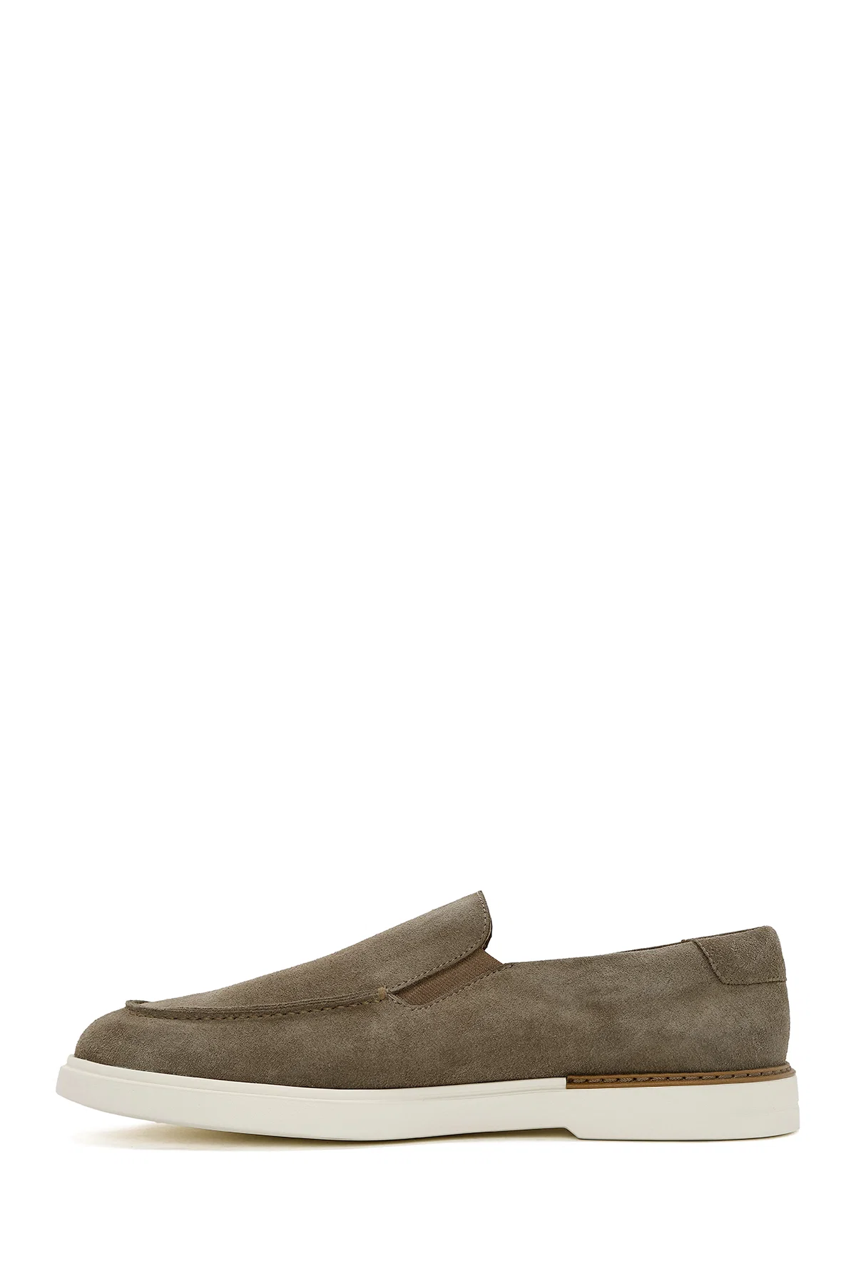 Erkek Bej Süet Deri Casual Loafer - Image 4