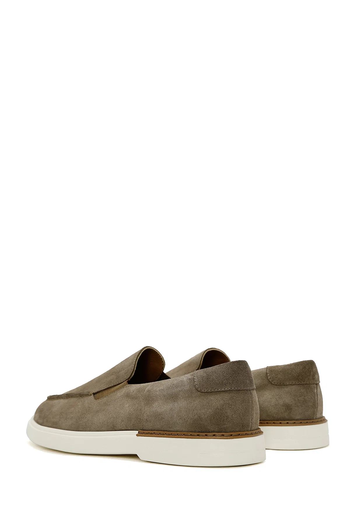 Erkek Bej Süet Deri Casual Loafer - Image 6