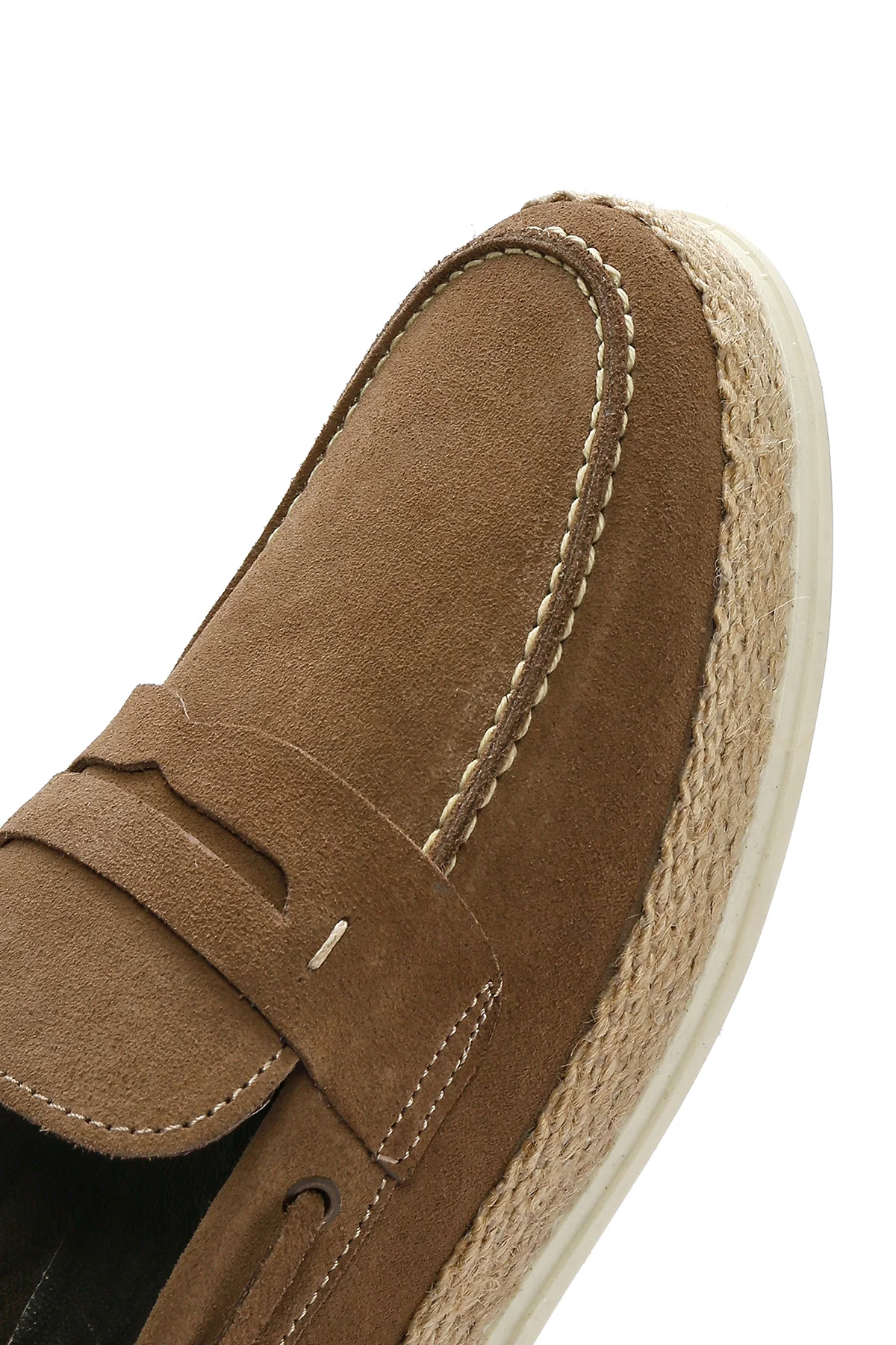 Erkek Bej Süet Deri Casual Loafer - Image 8