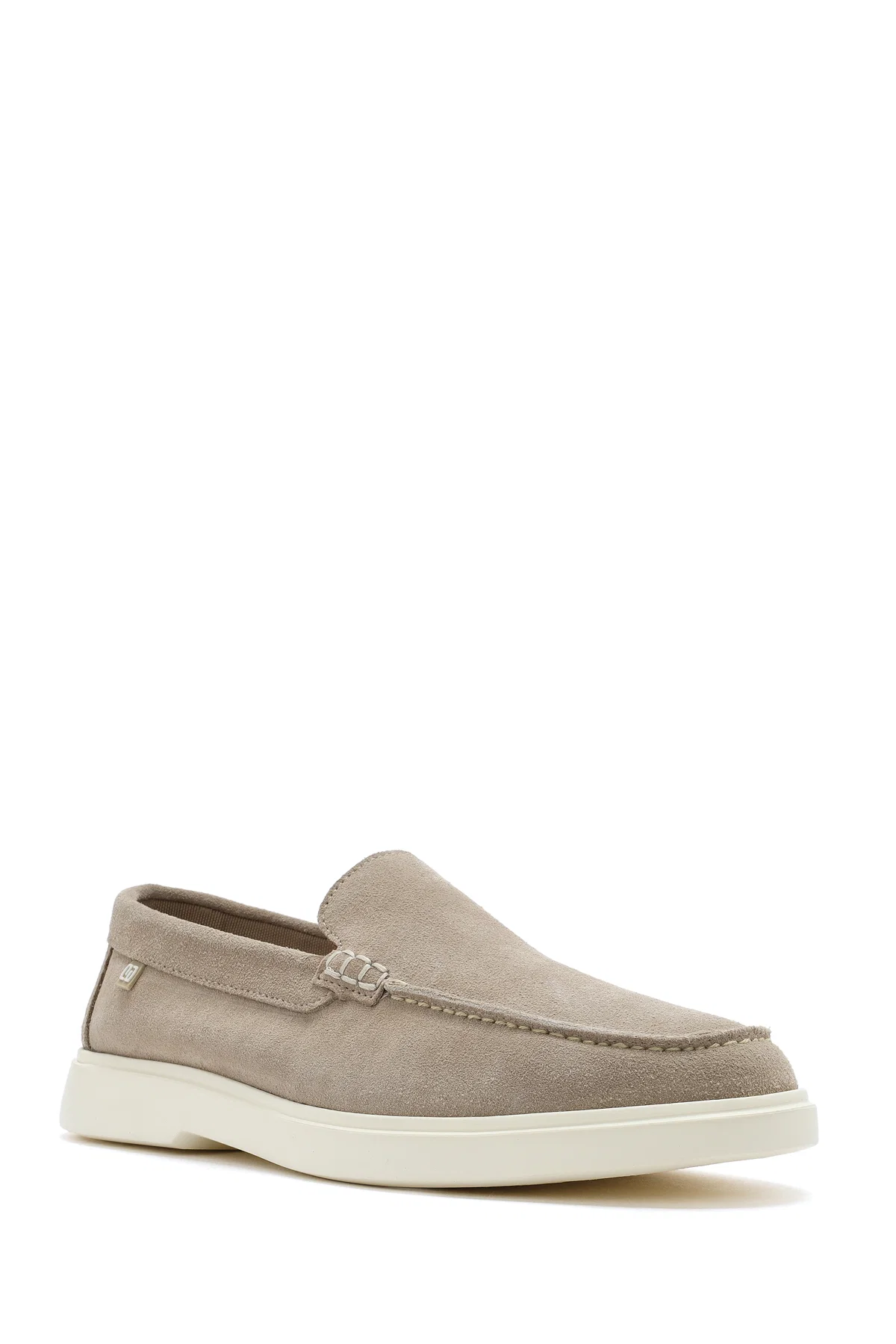 Erkek Bej Süet Deri Casual Loafer - Image 7