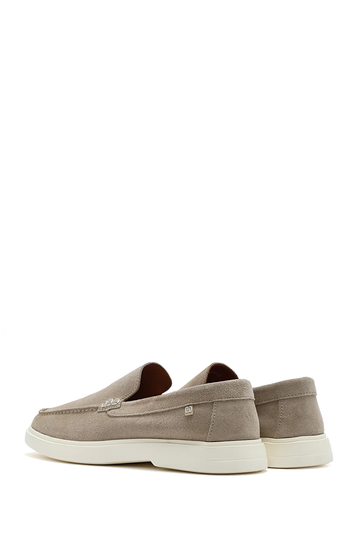 Erkek Bej Süet Deri Casual Loafer - Image 5