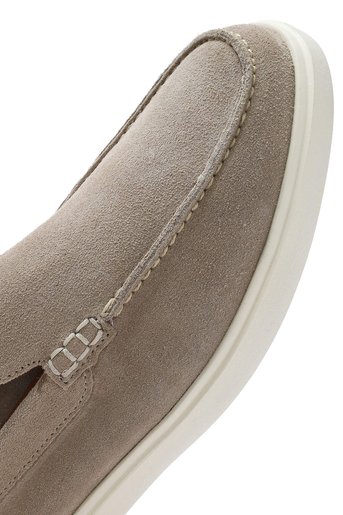 Erkek Bej Süet Deri Casual Loafer - Image 8