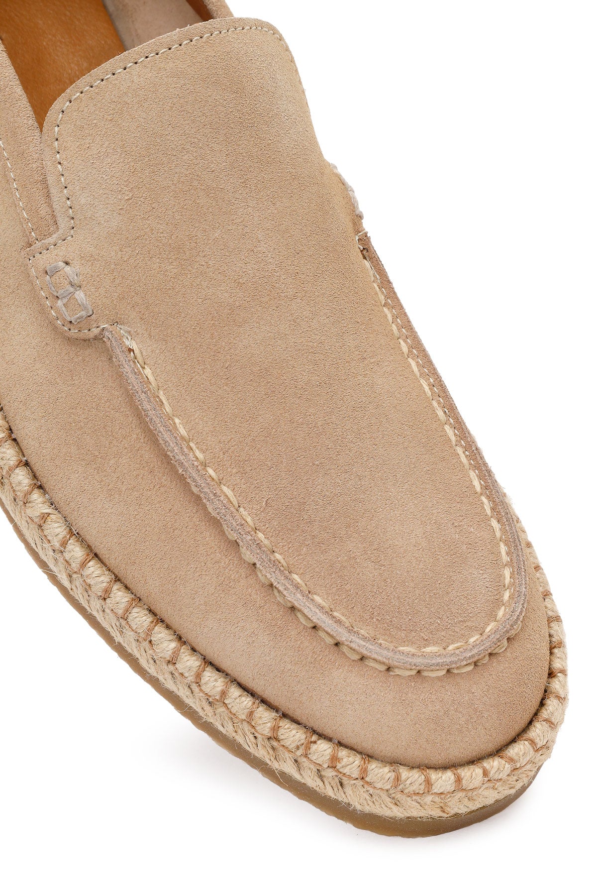 Erkek Bej Süet Deri Casual Loafer - Image 10