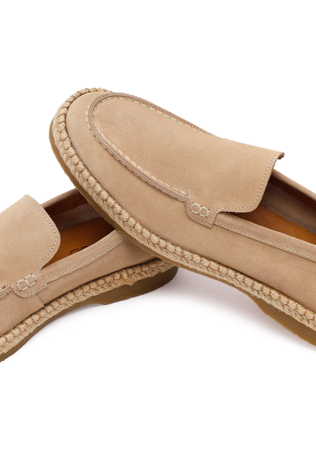 Erkek Bej Süet Deri Casual Loafer - Image 11