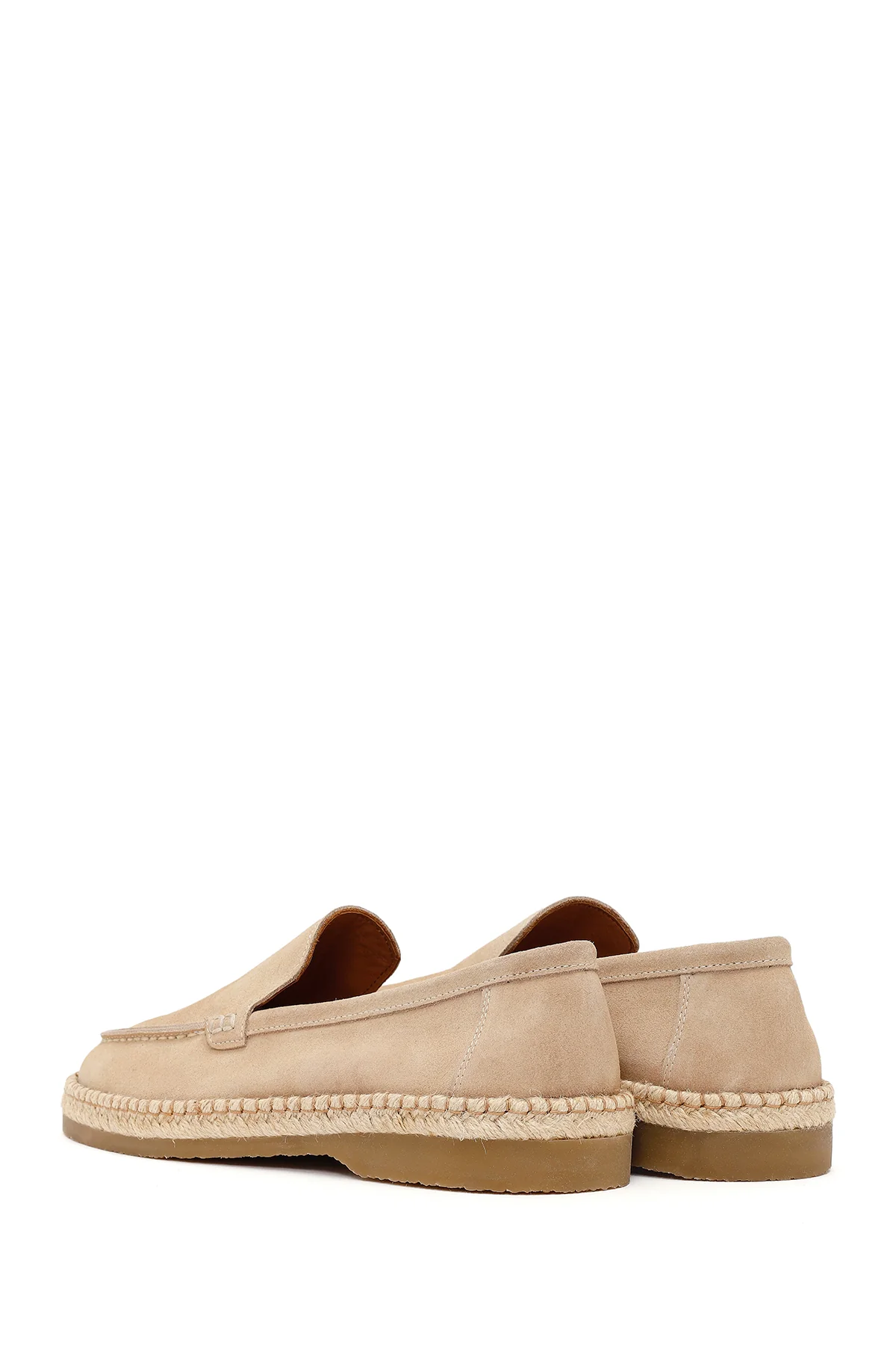 Erkek Bej Süet Deri Casual Loafer - Image 7