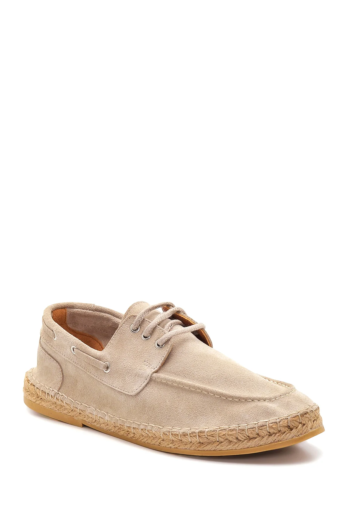 Erkek Bej Süet Deri Espadril - Image 3