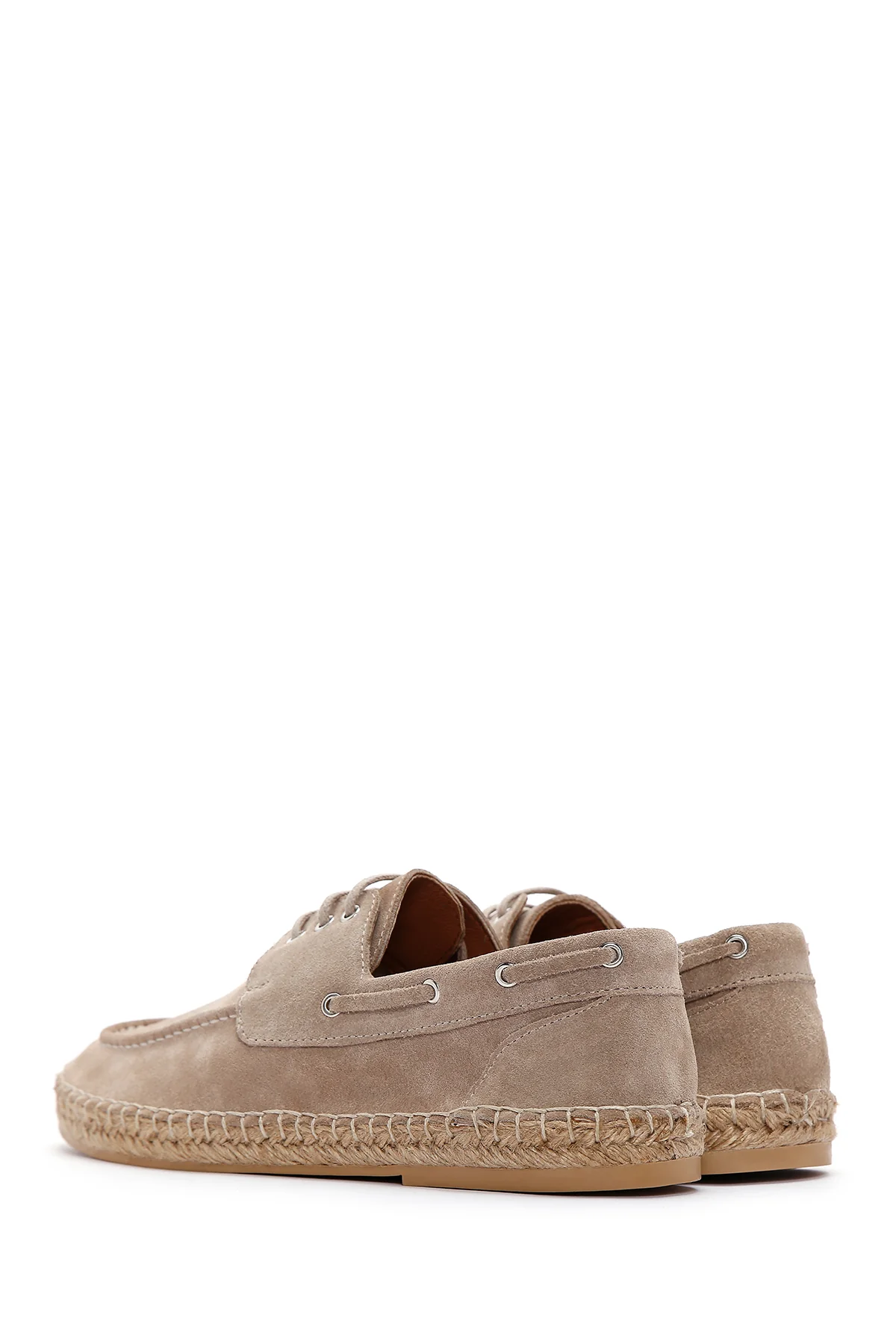 Erkek Bej Süet Deri Espadril - Image 5
