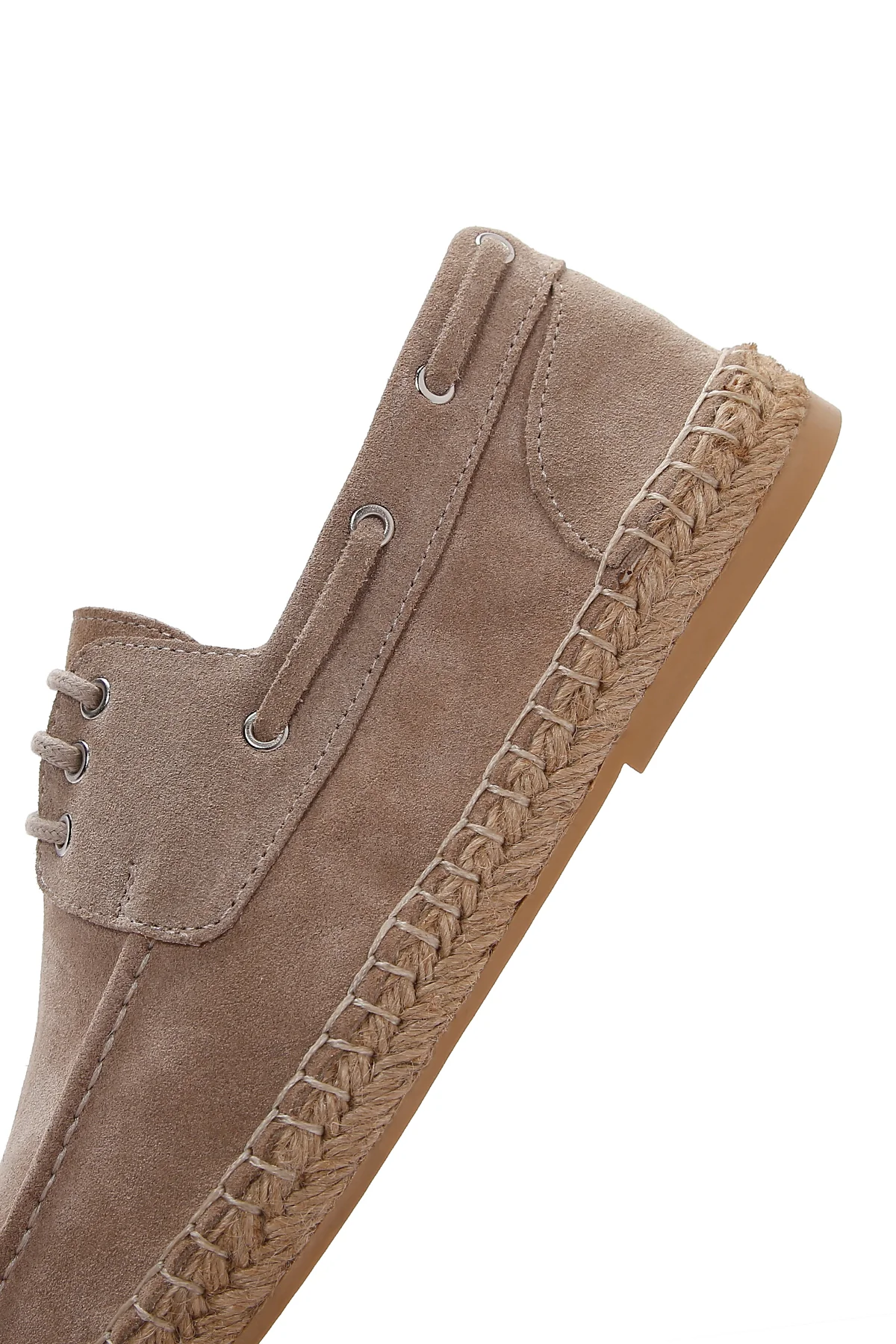 Erkek Bej Süet Deri Espadril - Image 7