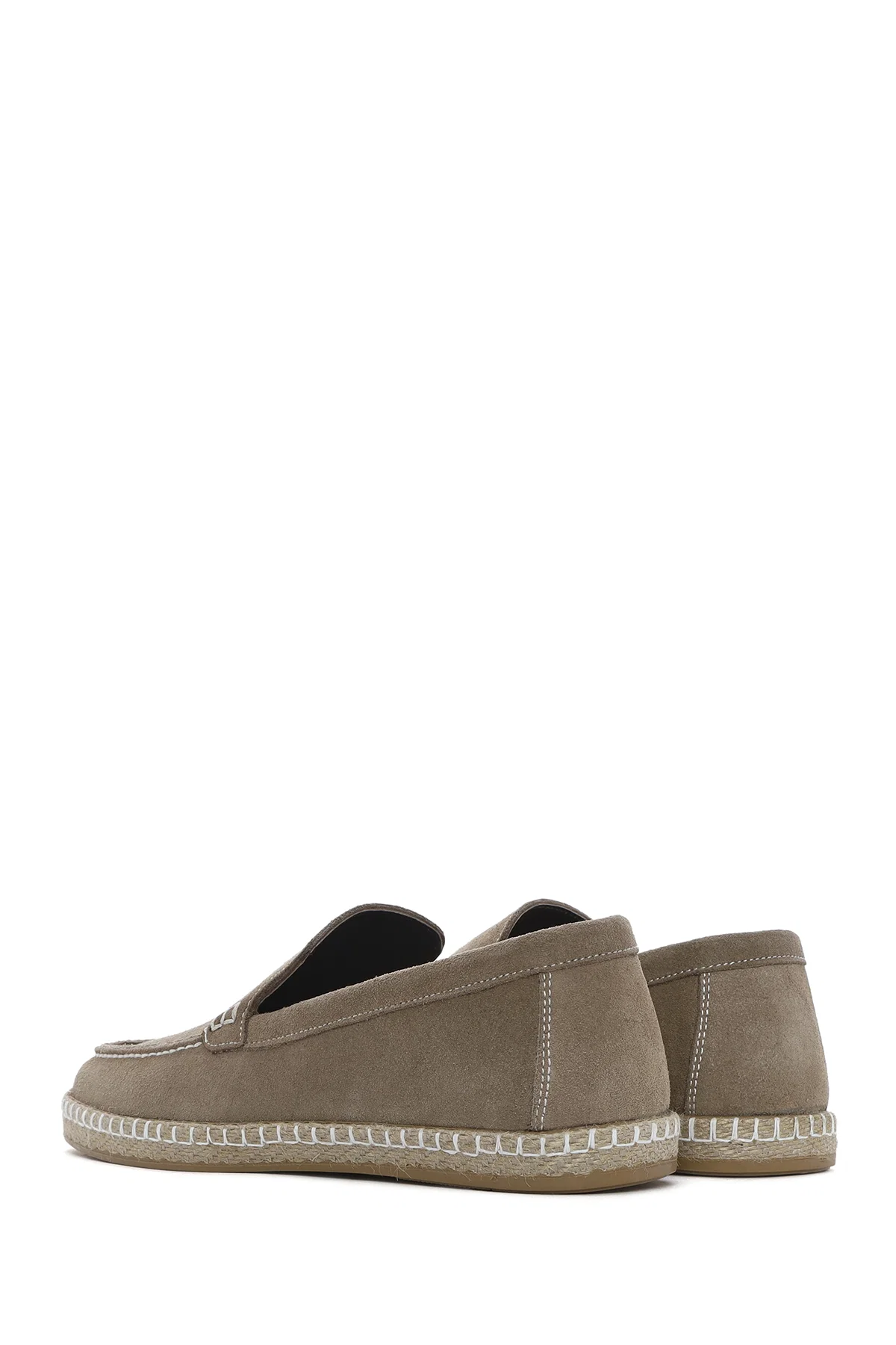 Erkek Bej Süet Deri Espadril - Image 5