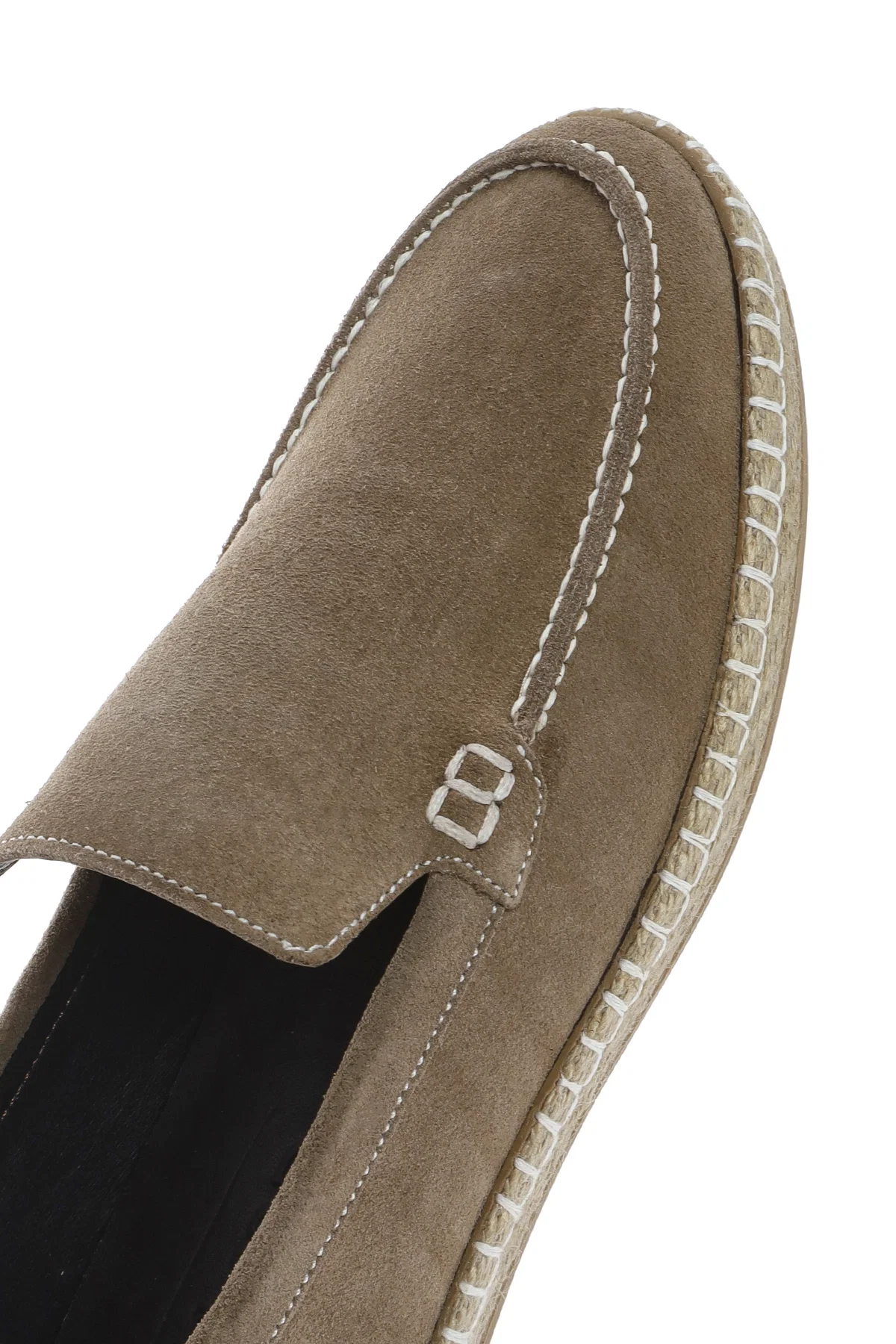 Erkek Bej Süet Deri Espadril - Image 8