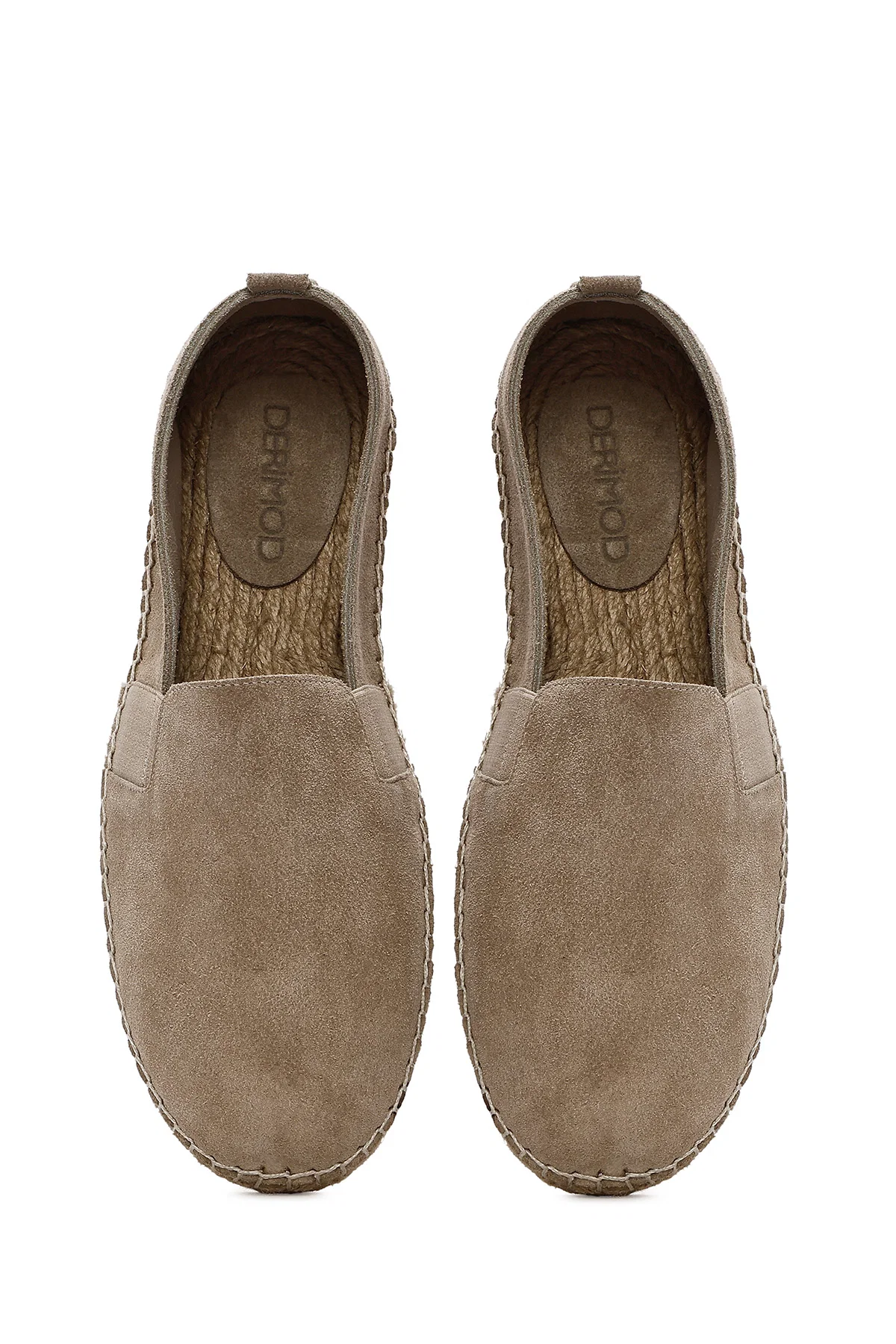Erkek Bej Süet Deri Espadril - Image 7
