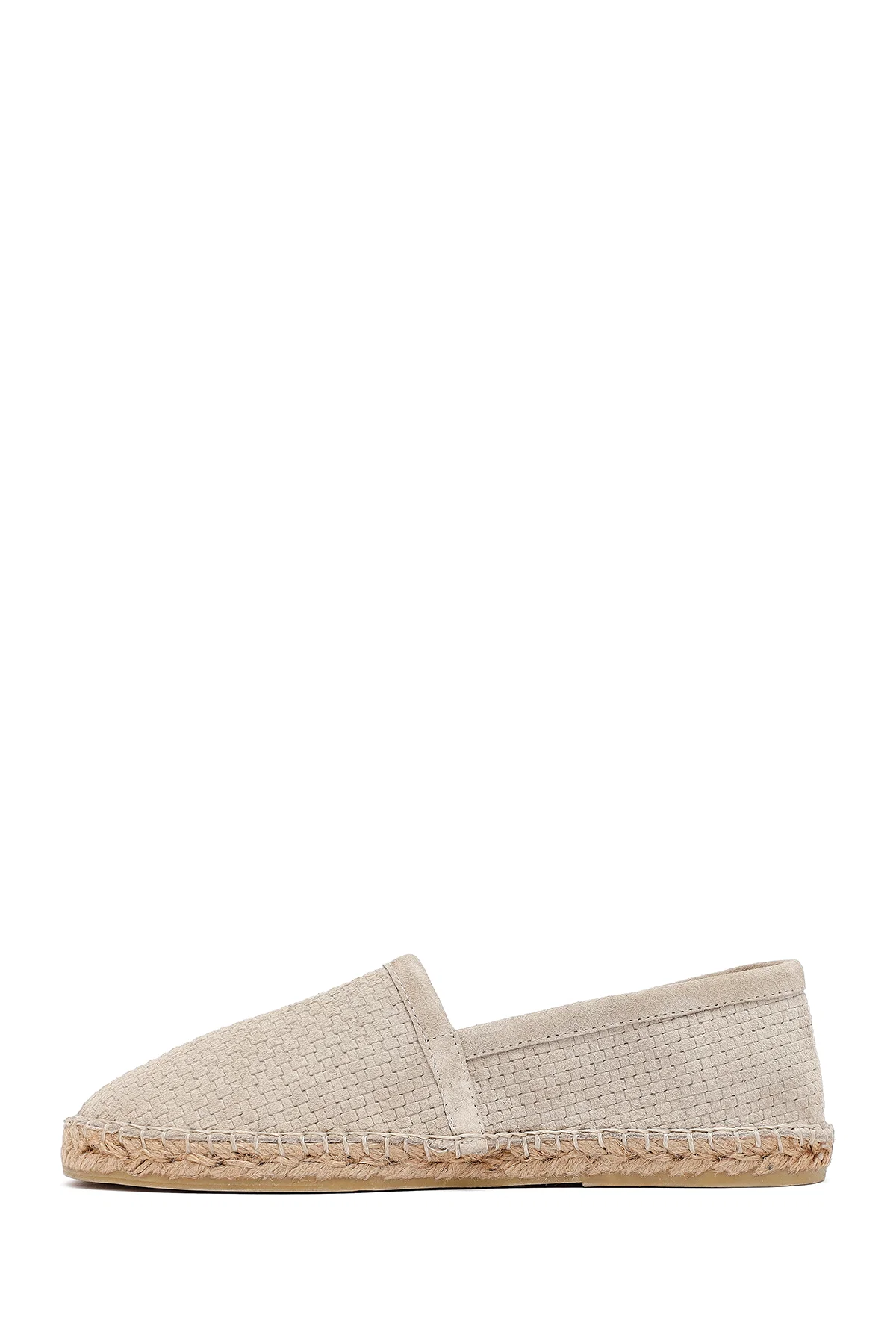 Erkek Bej Süet Deri Espadril - Image 2