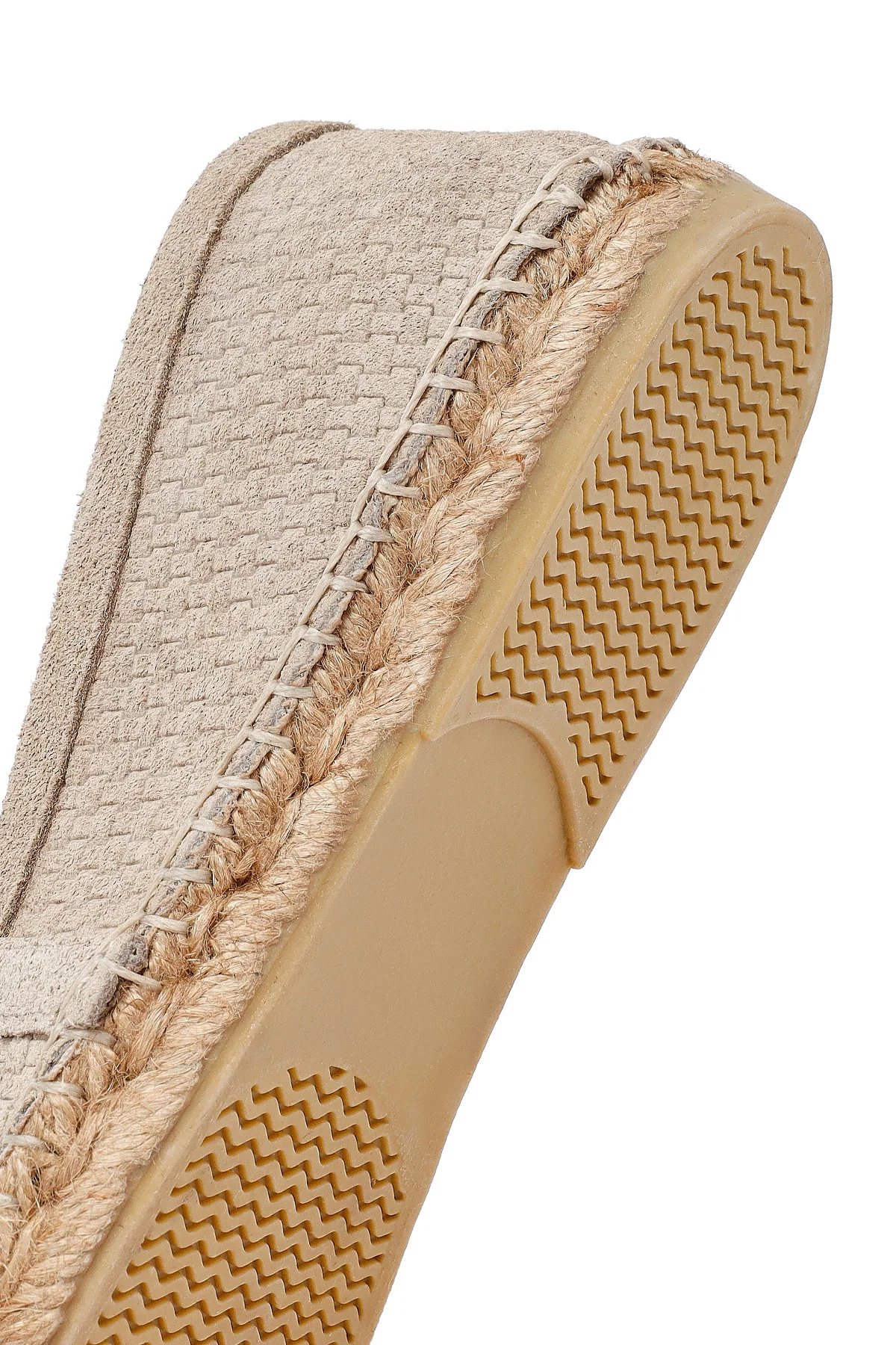 Erkek Bej Süet Deri Espadril - Image 8